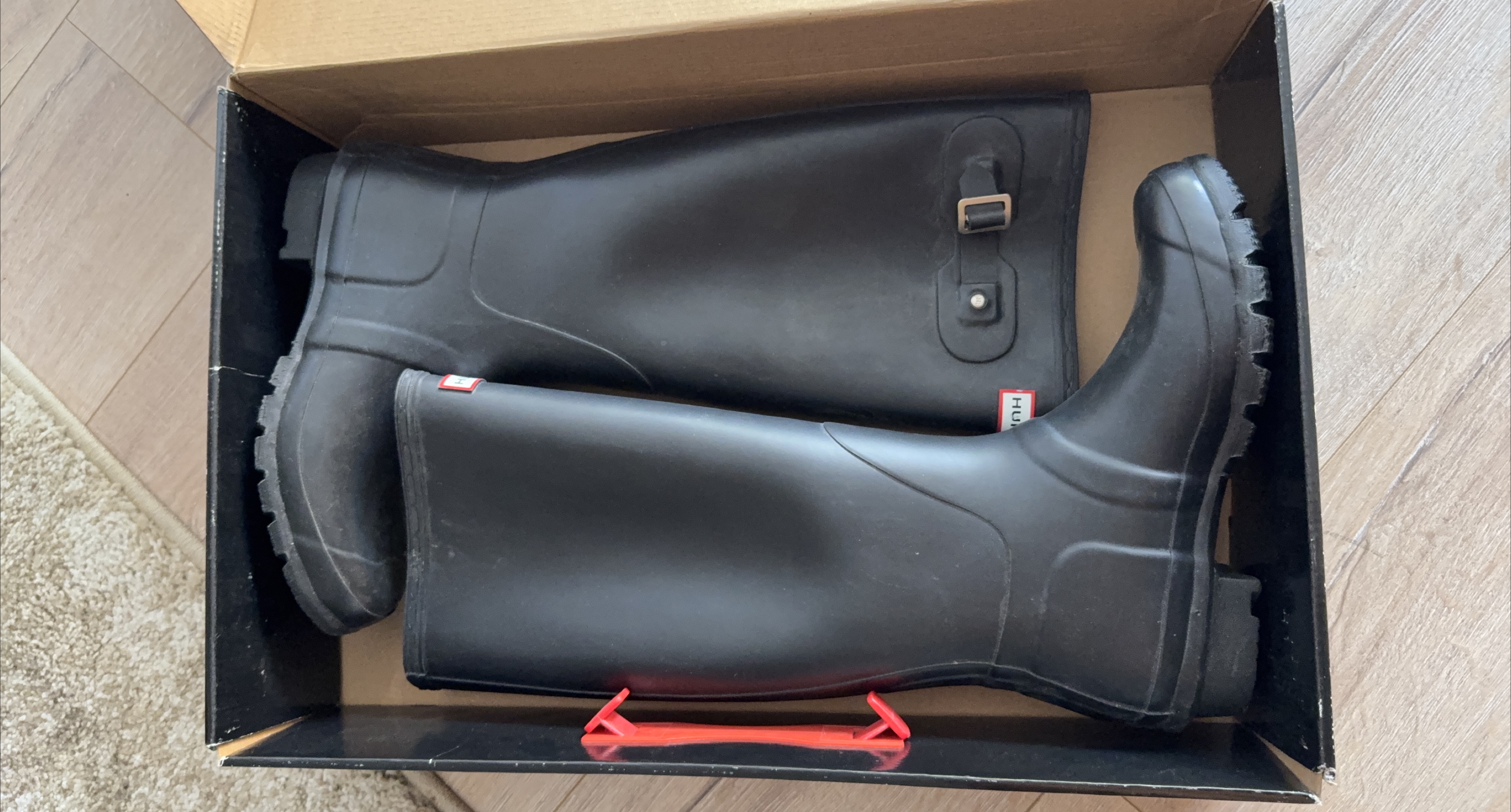 Hunter Original Tall Rain Boots - Black, US 8M