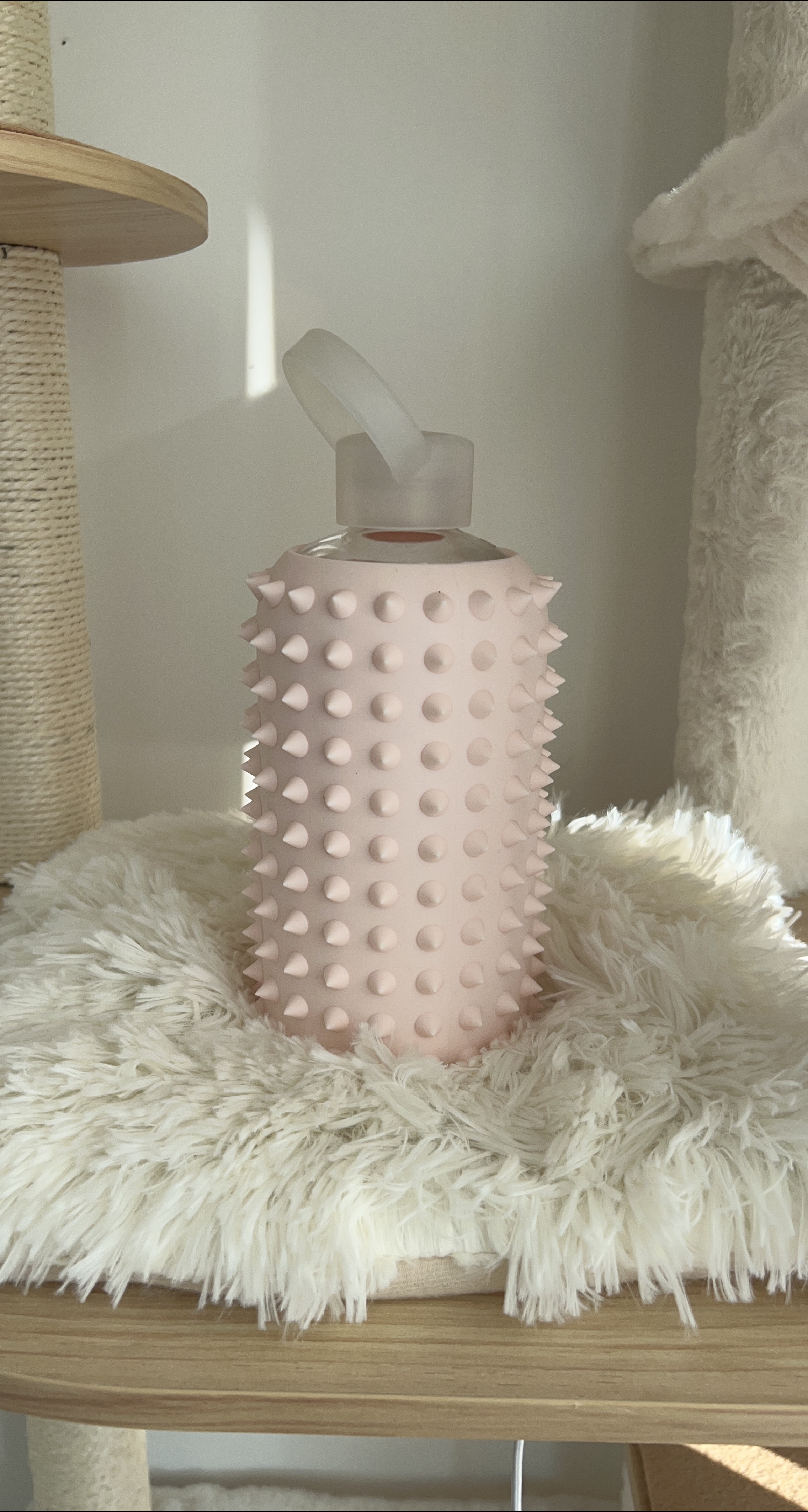 Pink BKR Spiky Silicone Water Bottle
