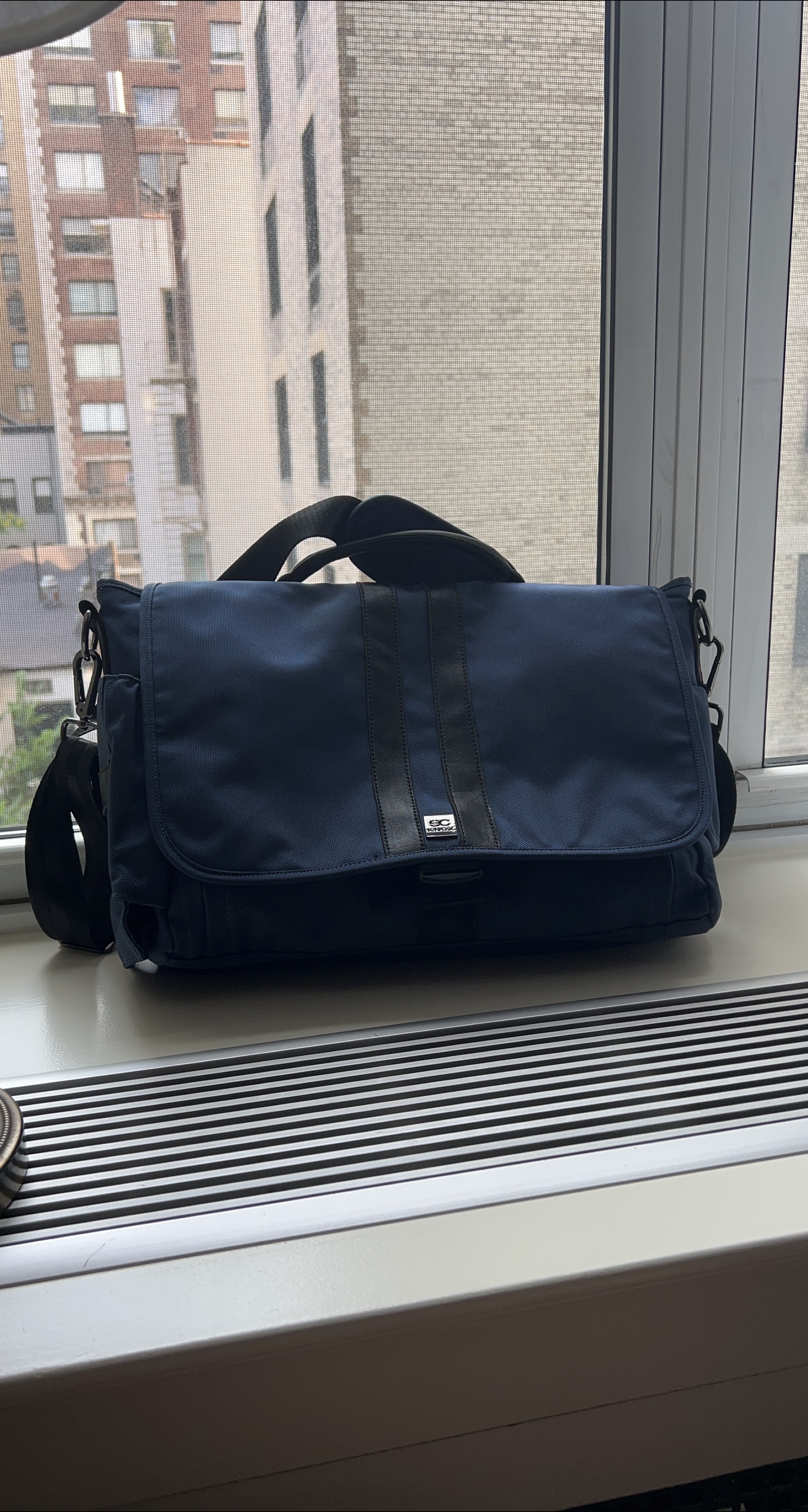 KNOX London Blue Messenger Bag thumbnail