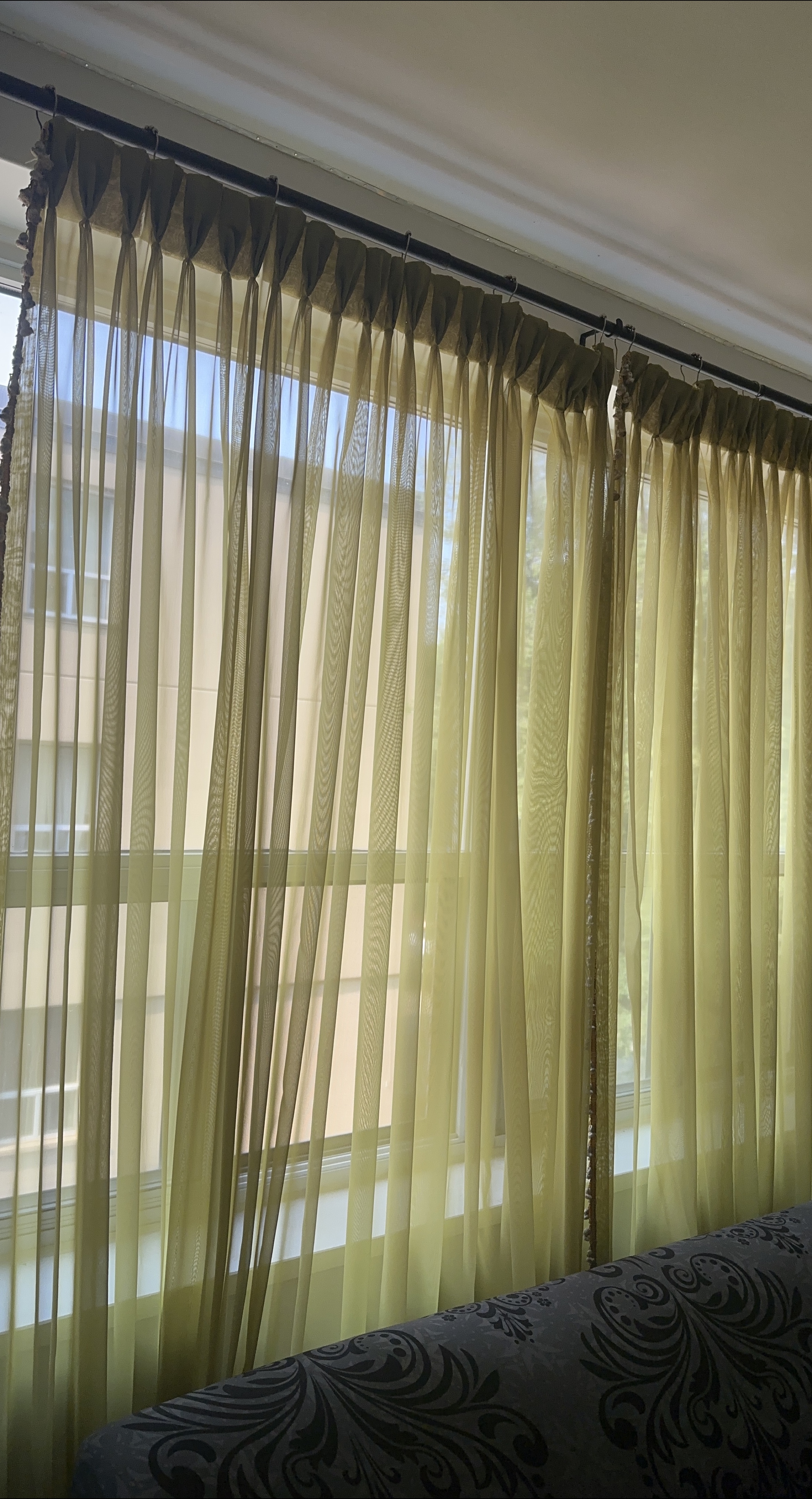 Sheer Olive Green Curtains thumbnail