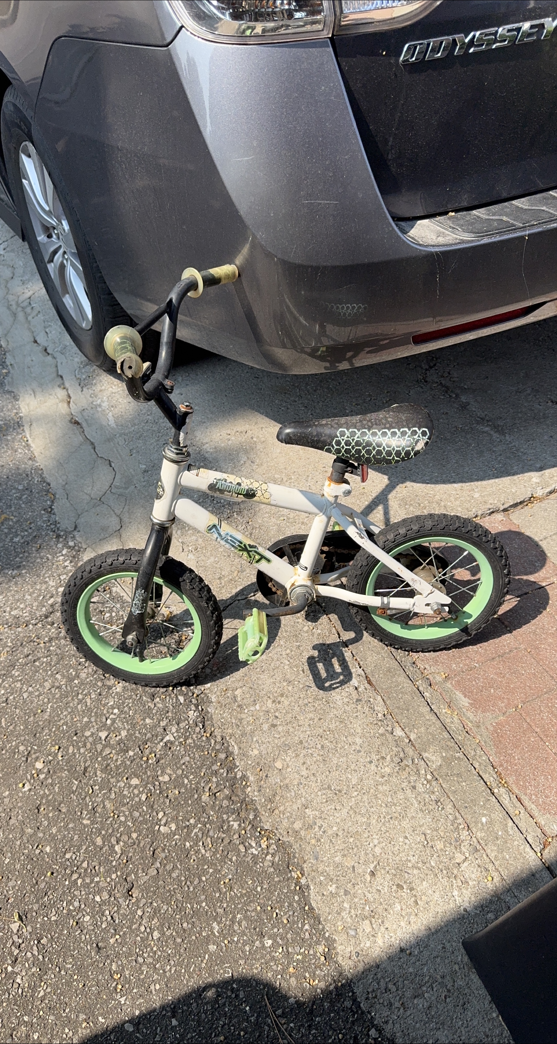 Kids' Mini BMX Bike - White & Green thumbnail