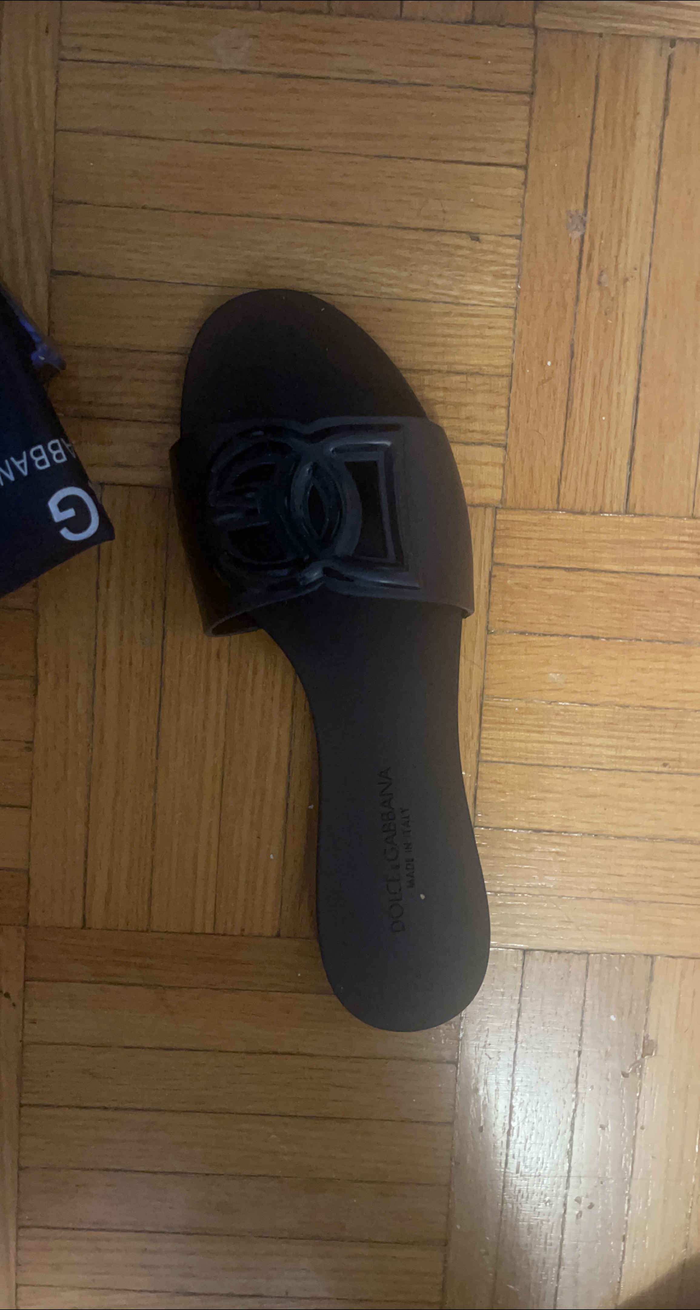 Dolce & Gabbana Black Slides, Size 7 thumbnail