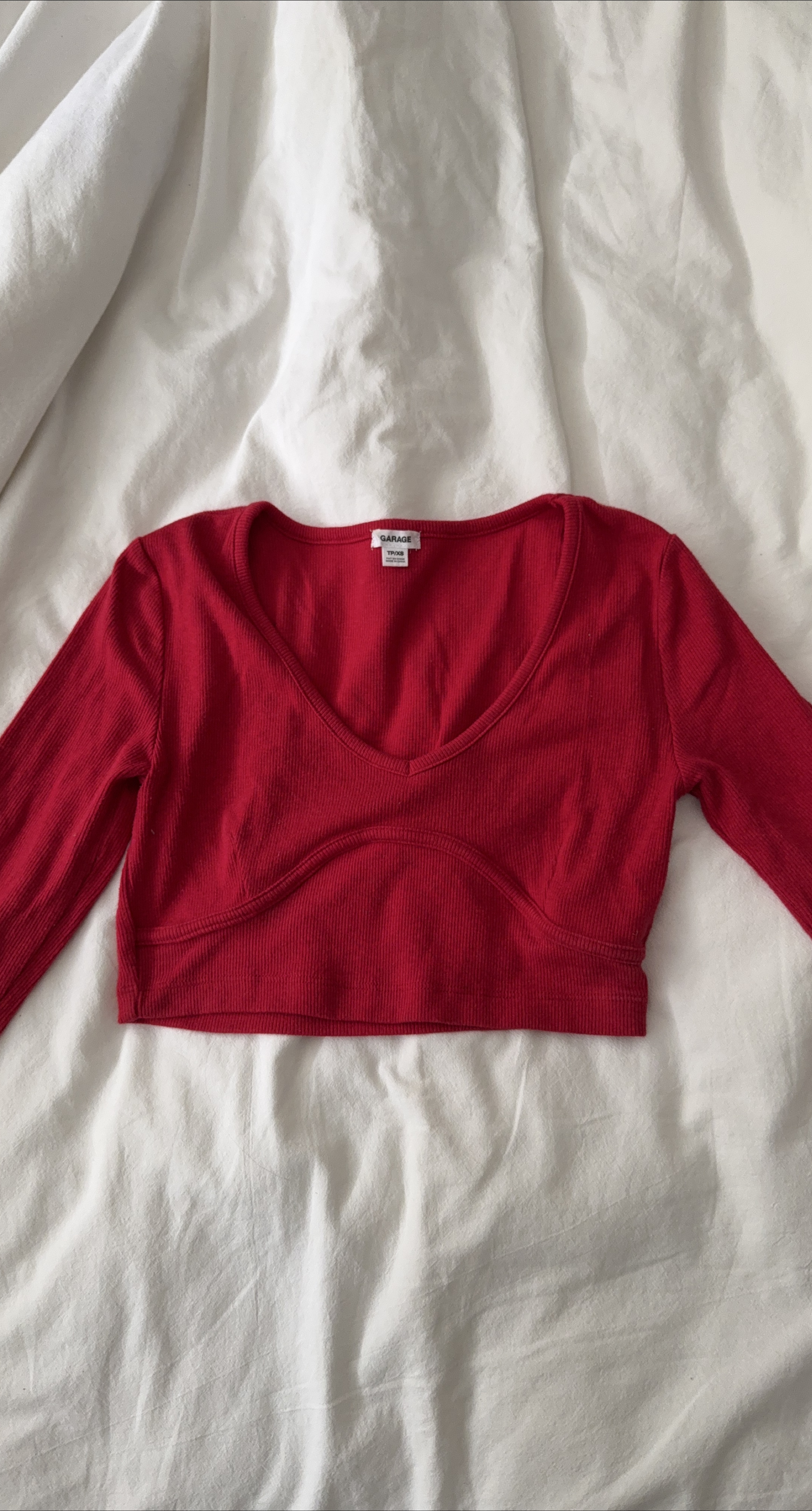 Garage Red Long Sleeve Top XS thumbnail
