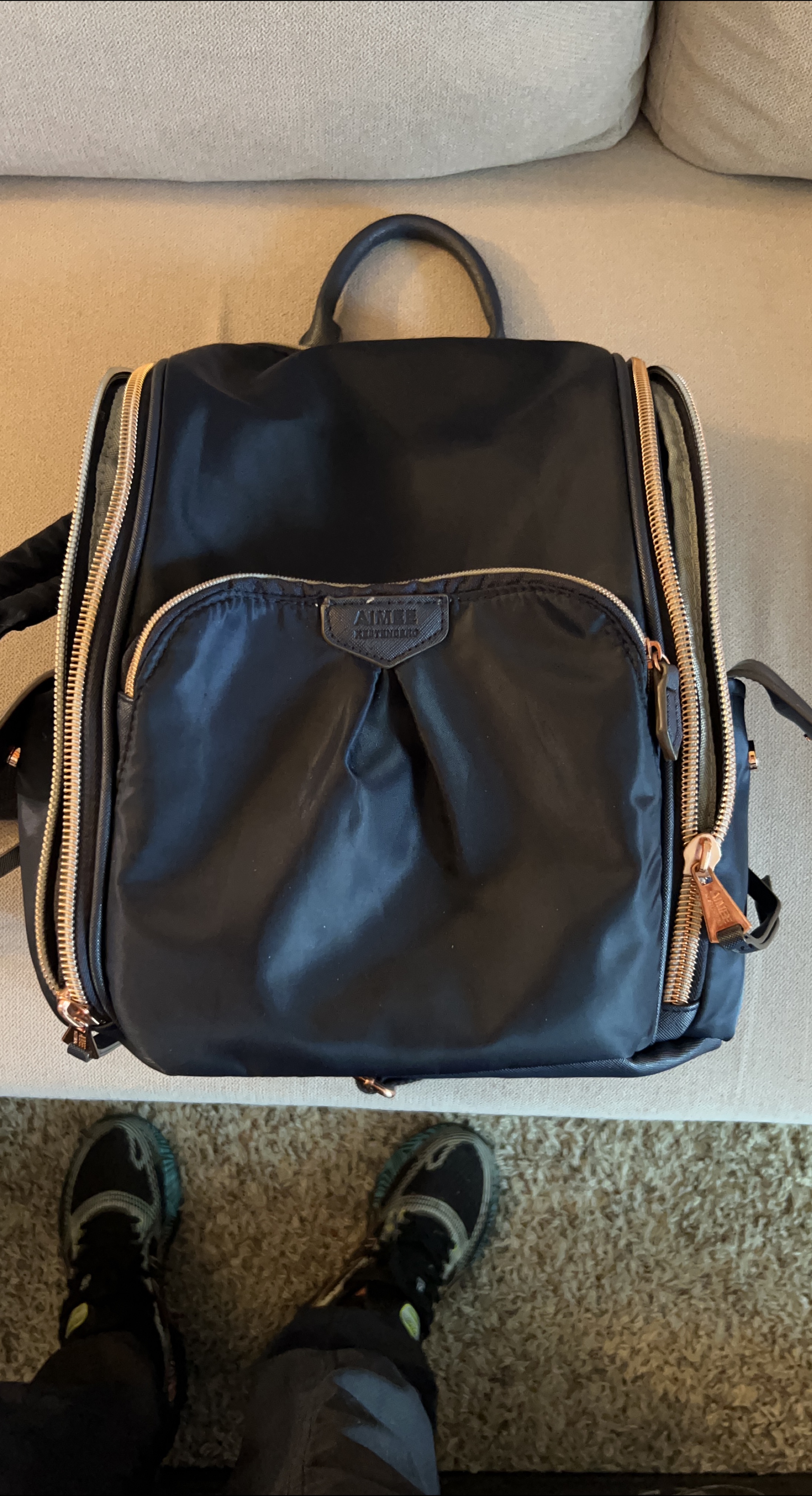 Aimee Kestenberg Backpack - Navy & Rose Gold