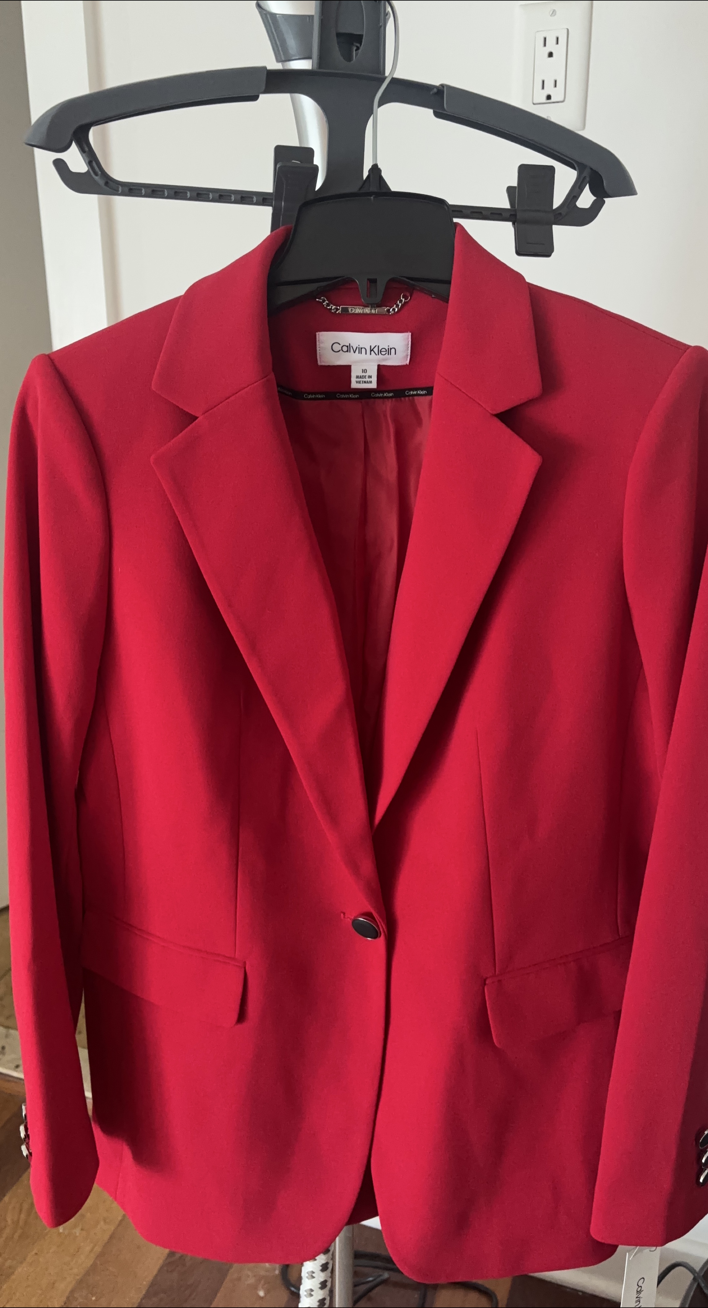 Calvin Klein Red Blazer - Size 10- New With Tags thumbnail
