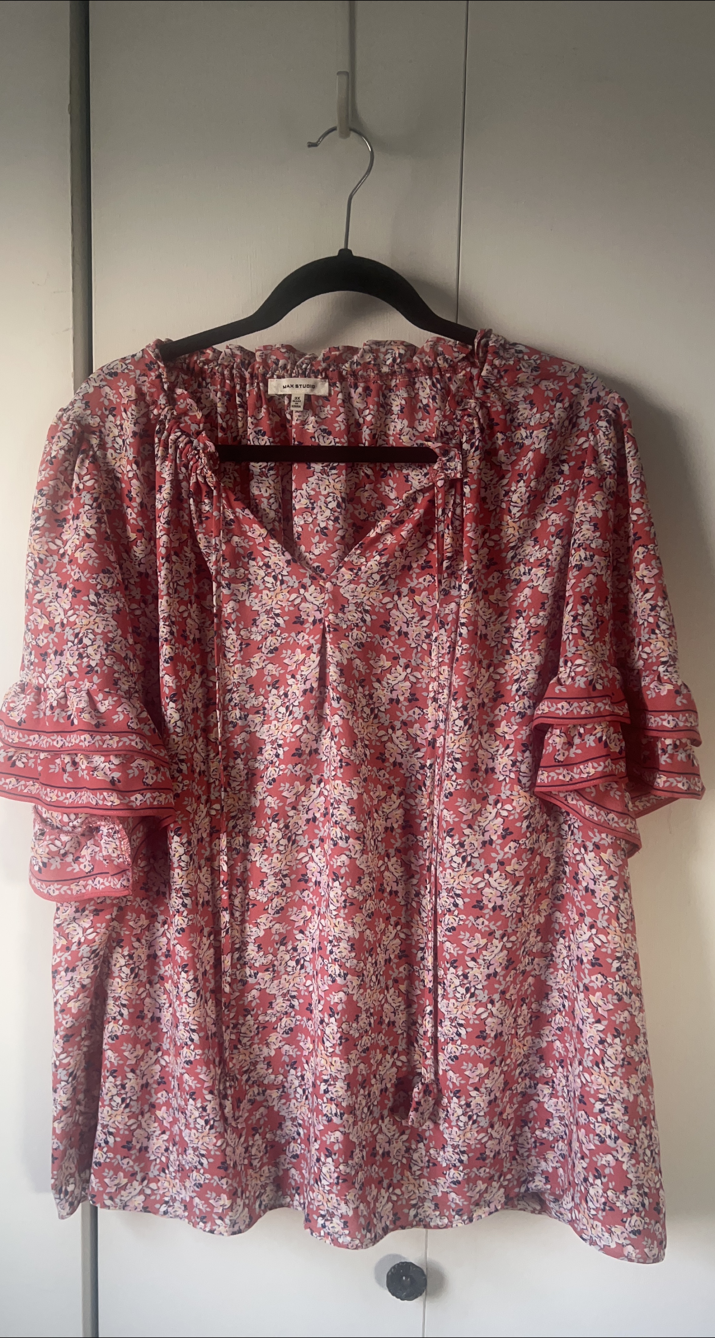 MAX STUDIO Floral Print Blouse - 3X