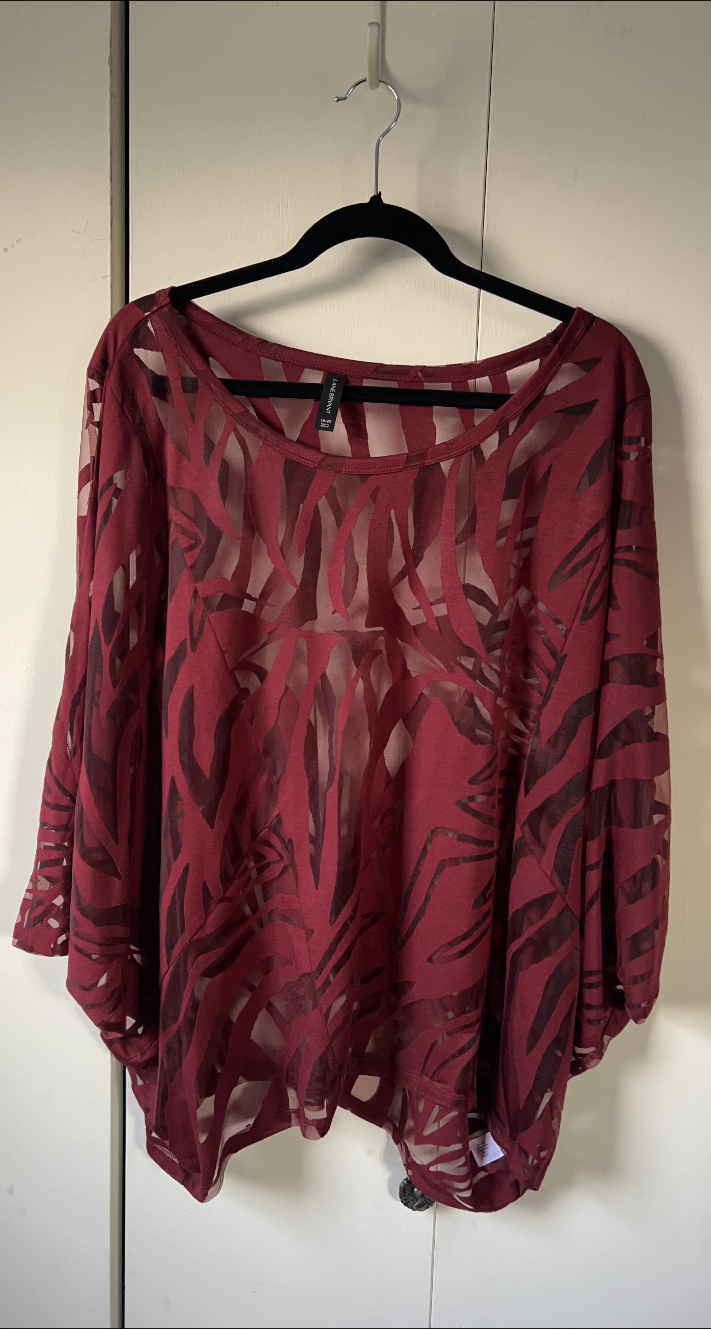 Lane Bryant Size 18/20 Red Tunic Top