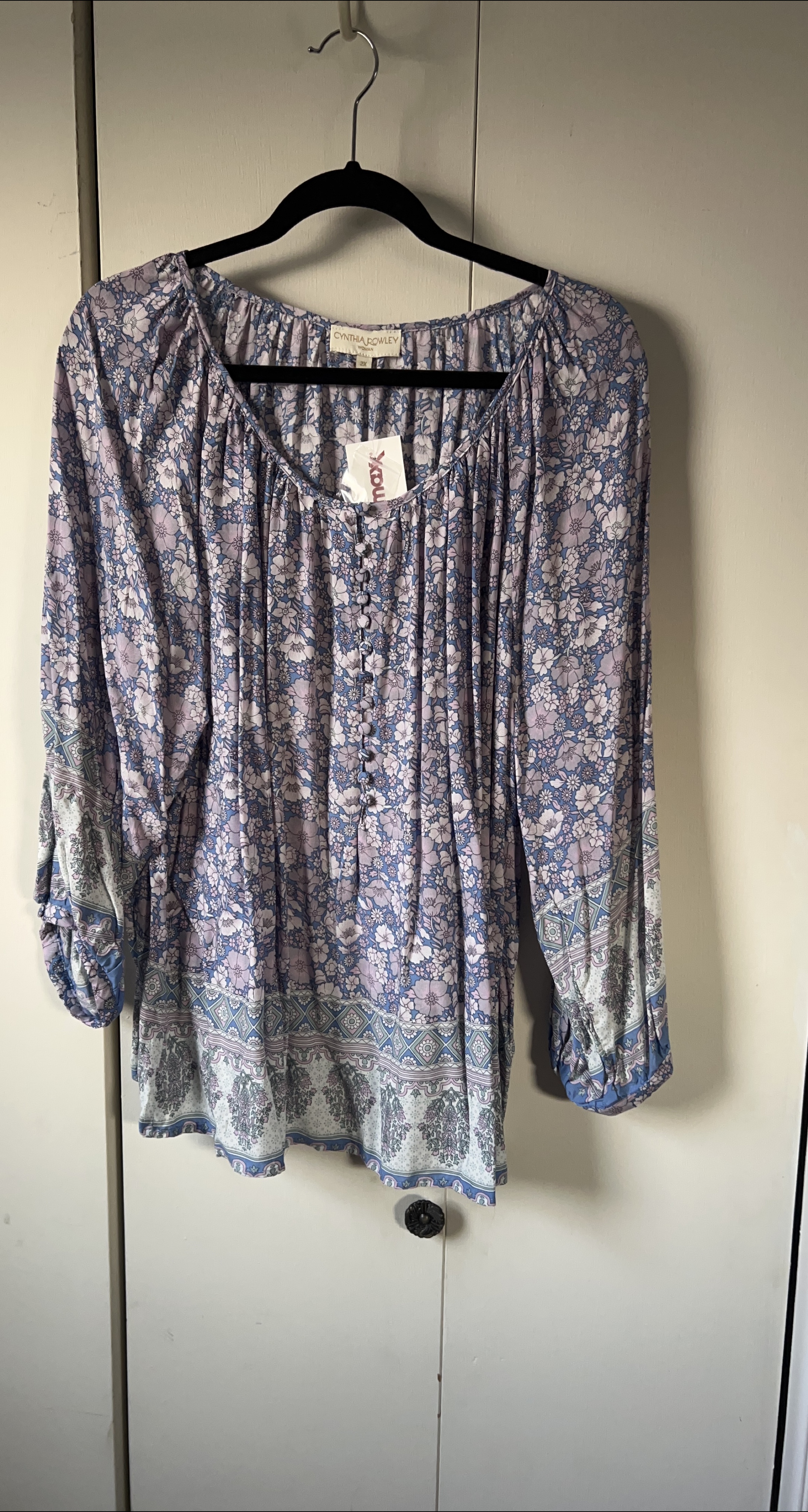 Cynthia Rowley Floral Blouse - 2X