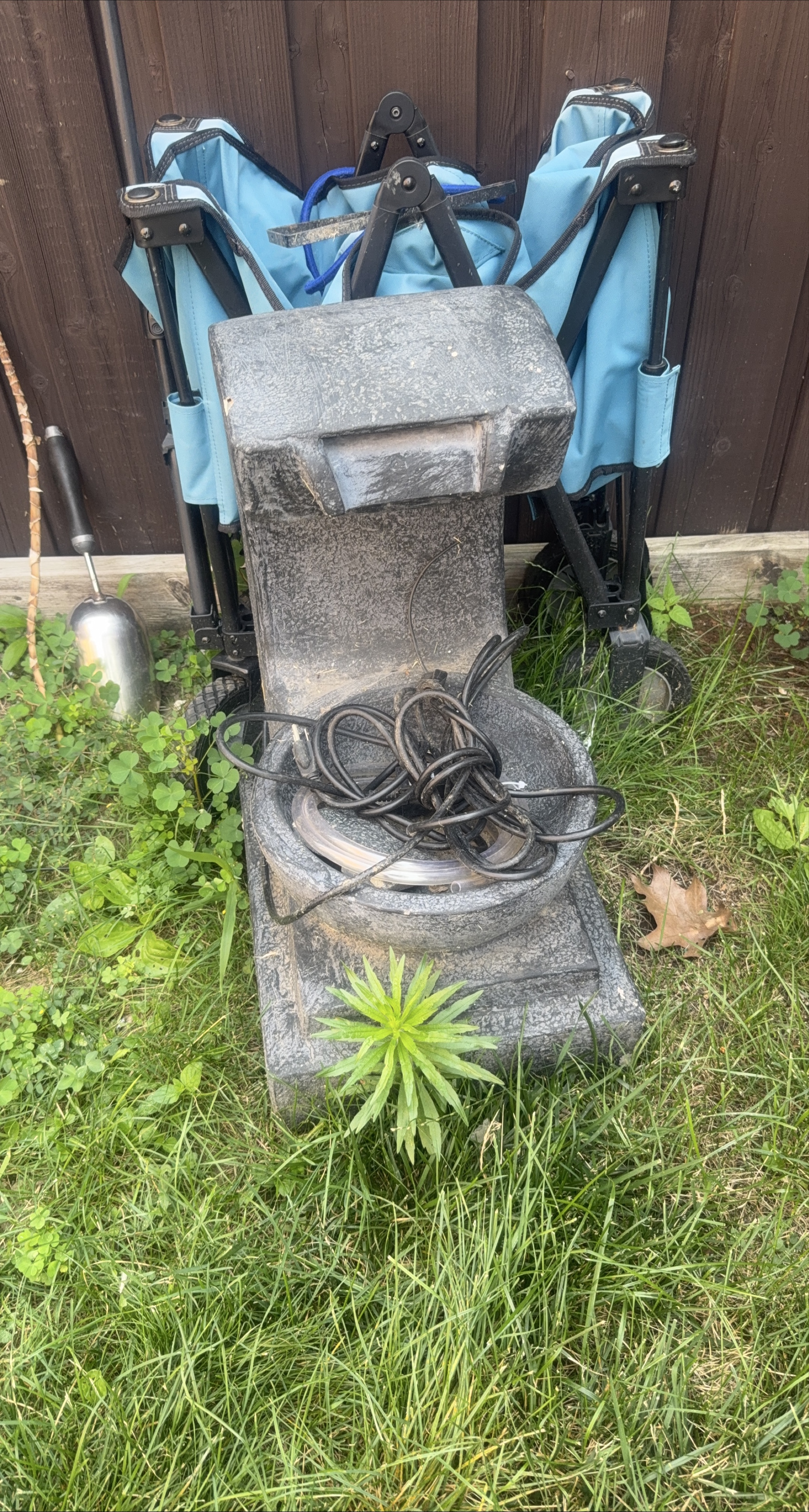 Outdoor Stone Fountain with Pump thumbnail