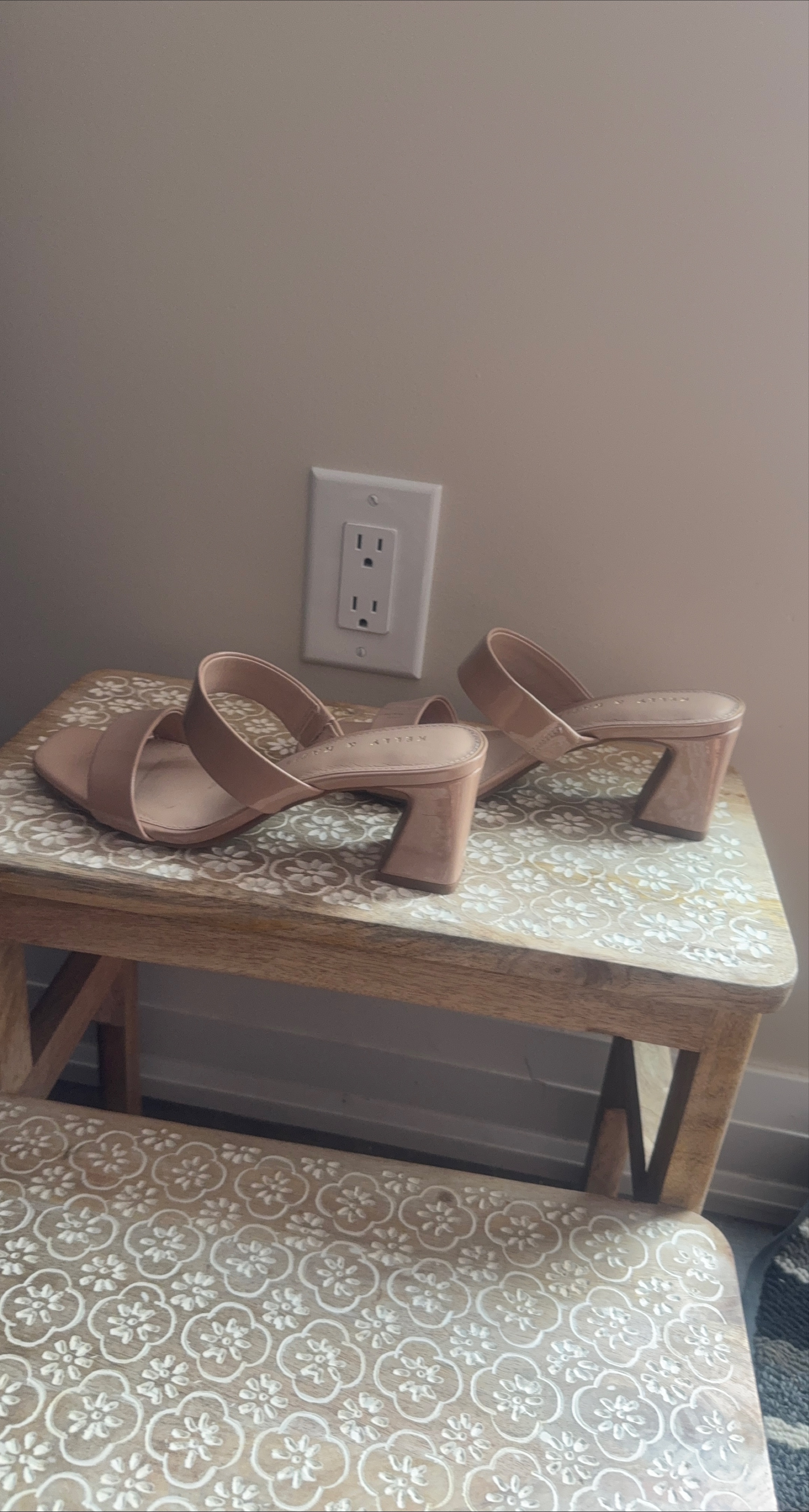 Kelly & Katie Nude Block Heel Sandals thumbnail