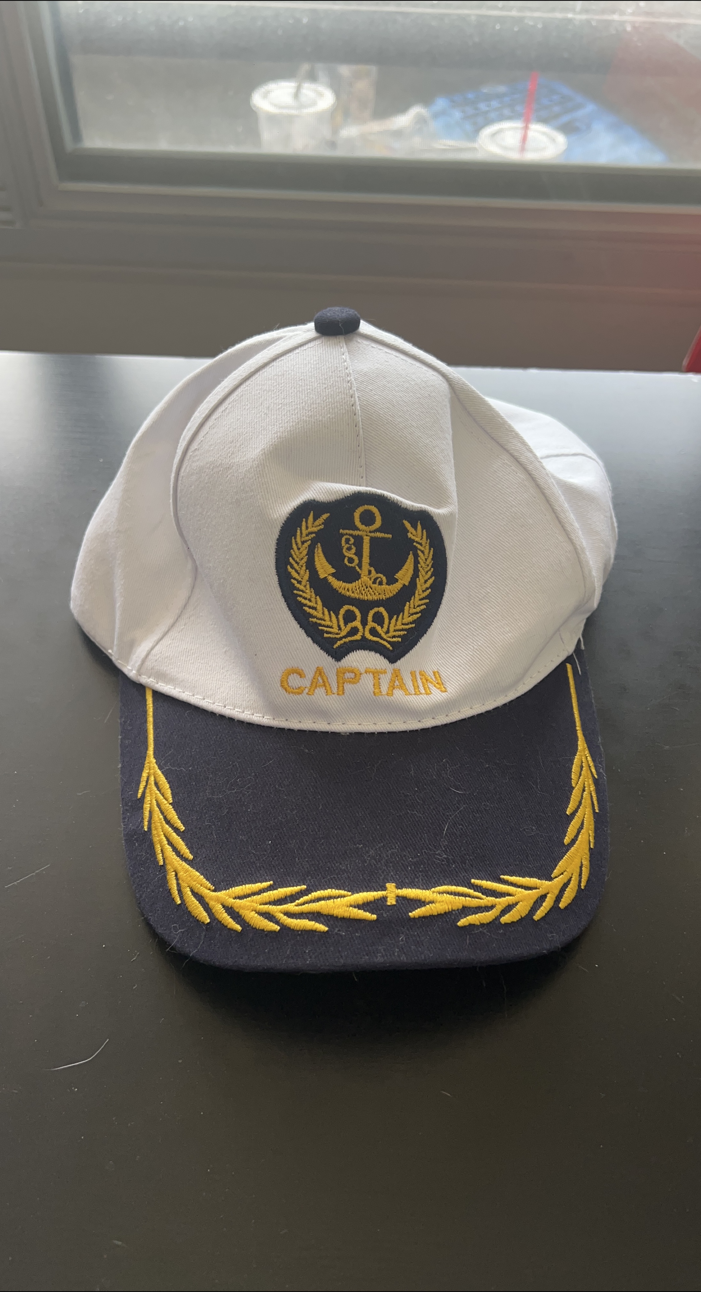 Captain Hat - White and Navy 🧡 thumbnail
