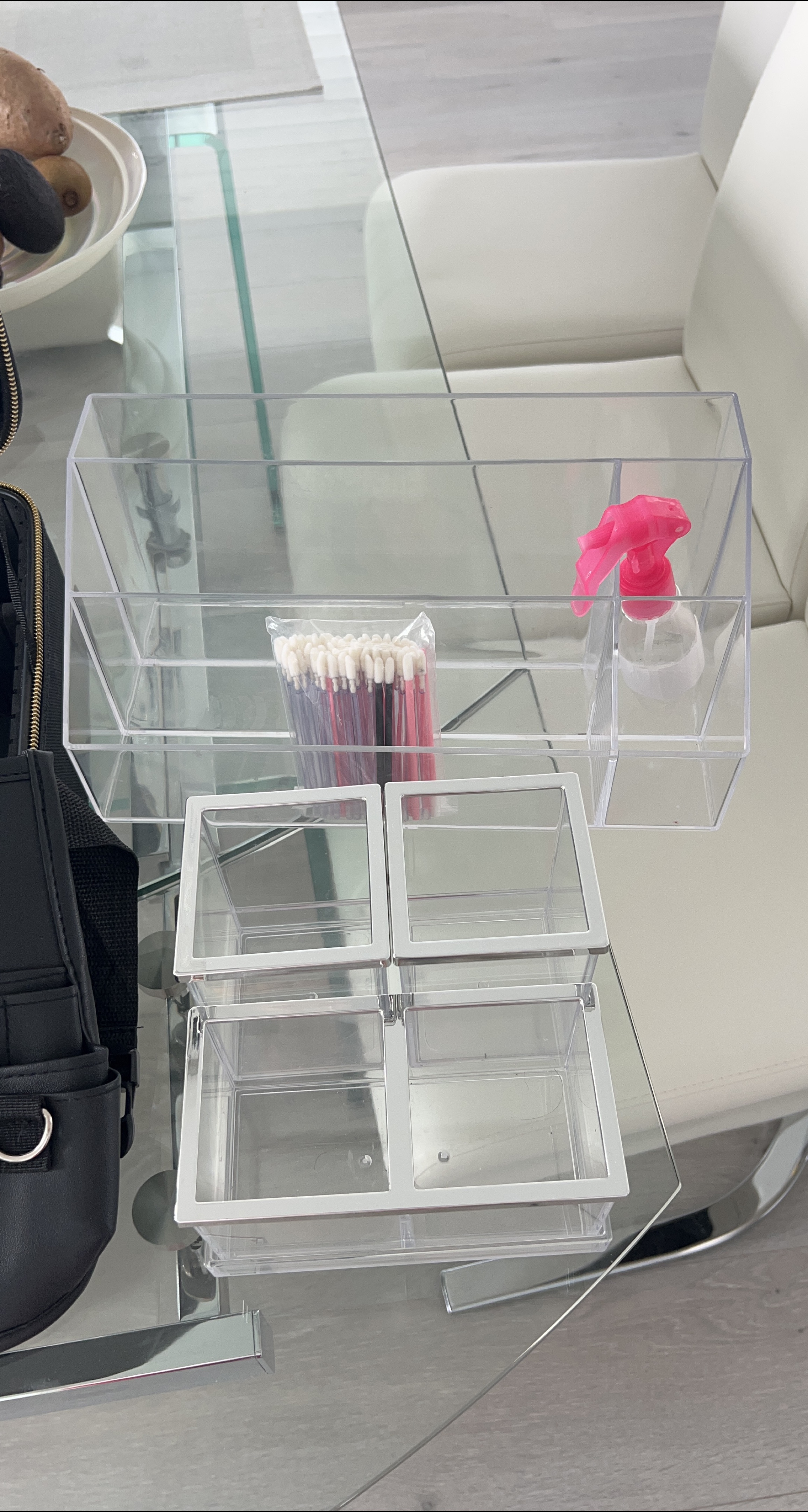 Clear Acrylic Makeup Organizer Set thumbnail
