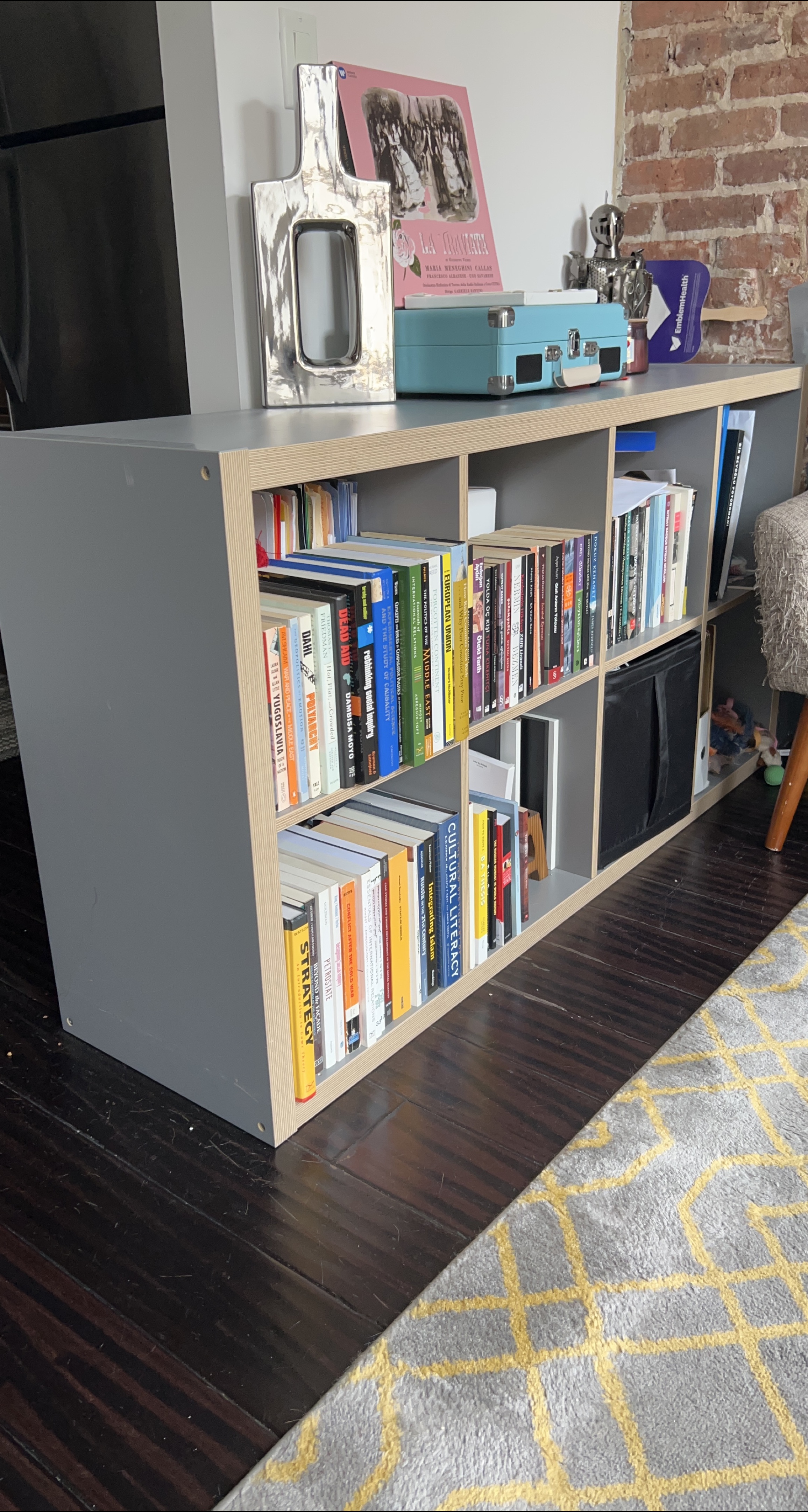 Gray ikea kallax Bookshelf thumbnail