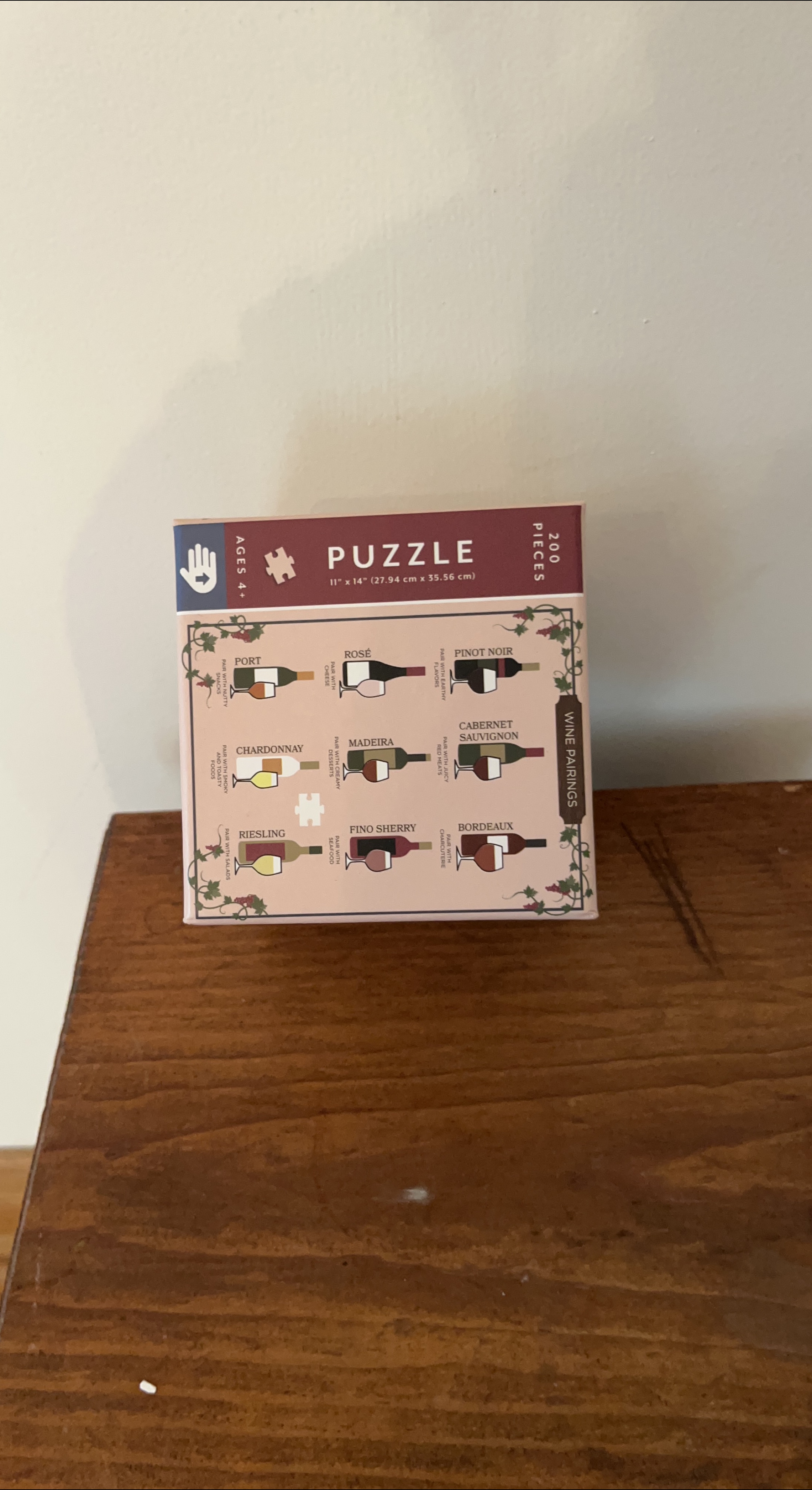 ❤️Wine Pairings Puzzle - 200 Pieces thumbnail