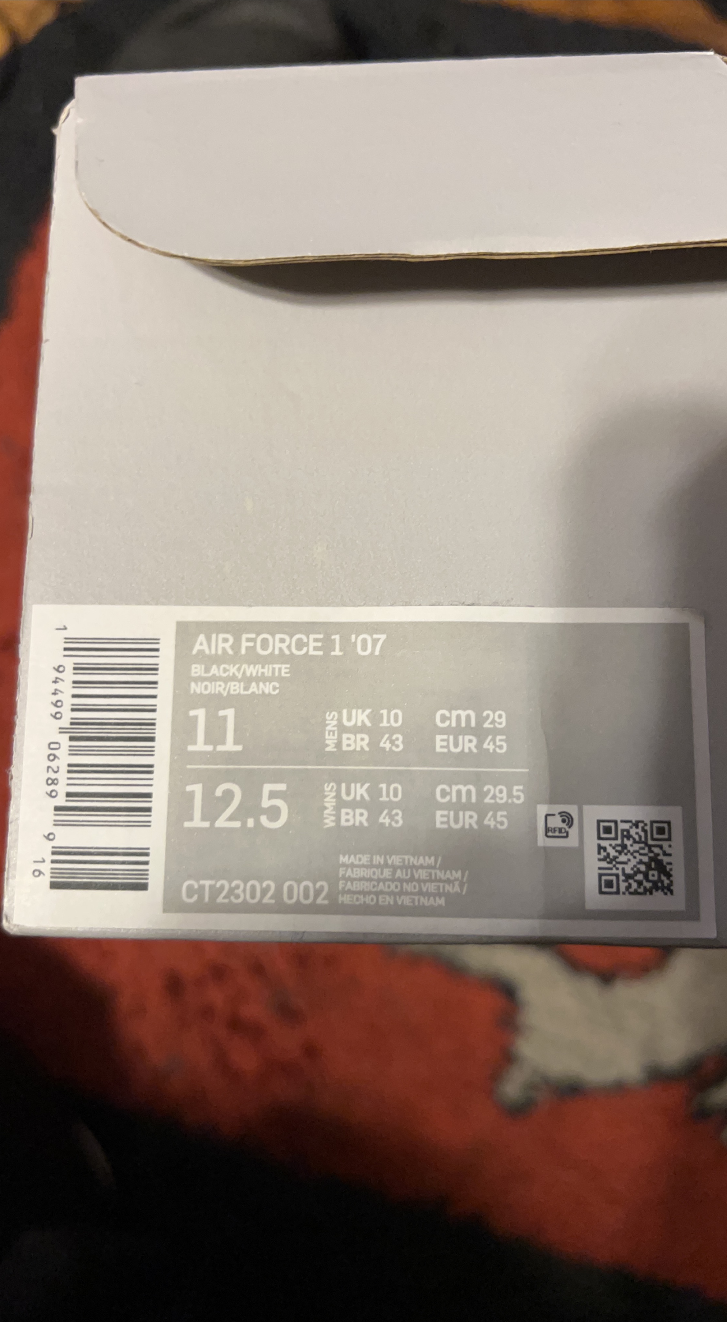 Nike Air Force 1 '07 Black/White - Men's 11 - photo 2