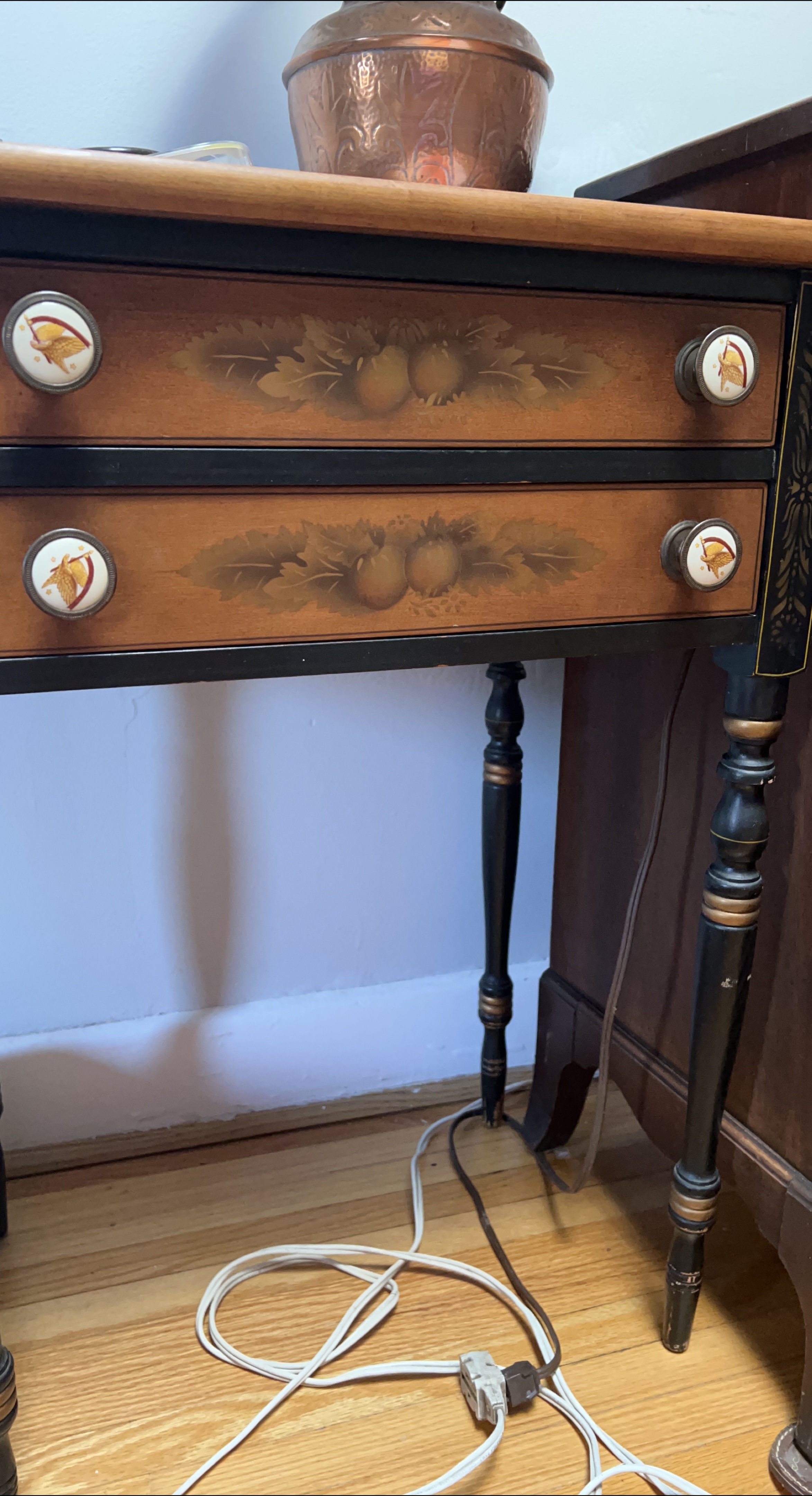 Vintage Side Table with Drawers thumbnail