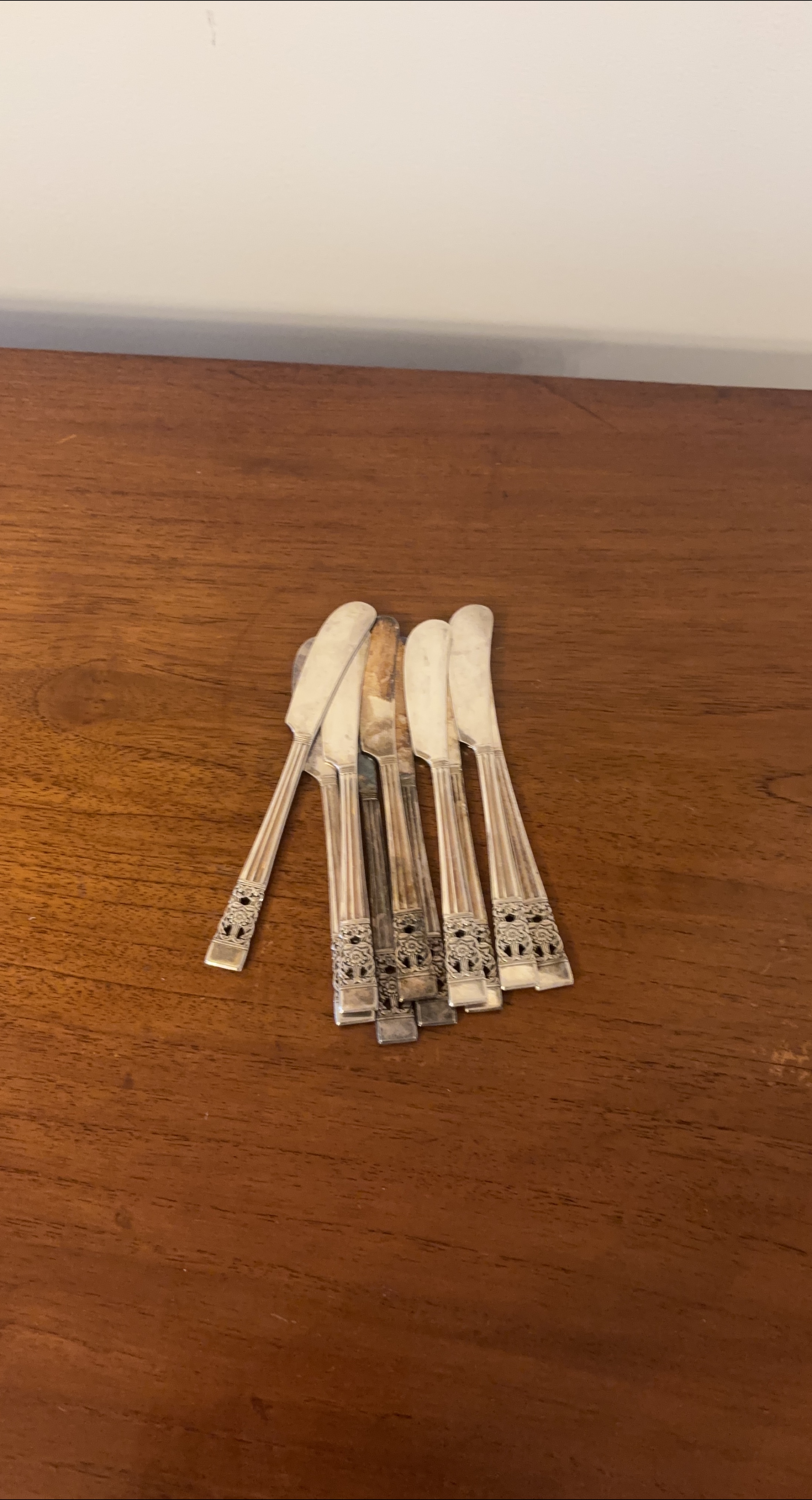 Vintage Silver Butter Knives - Set of 10 thumbnail
