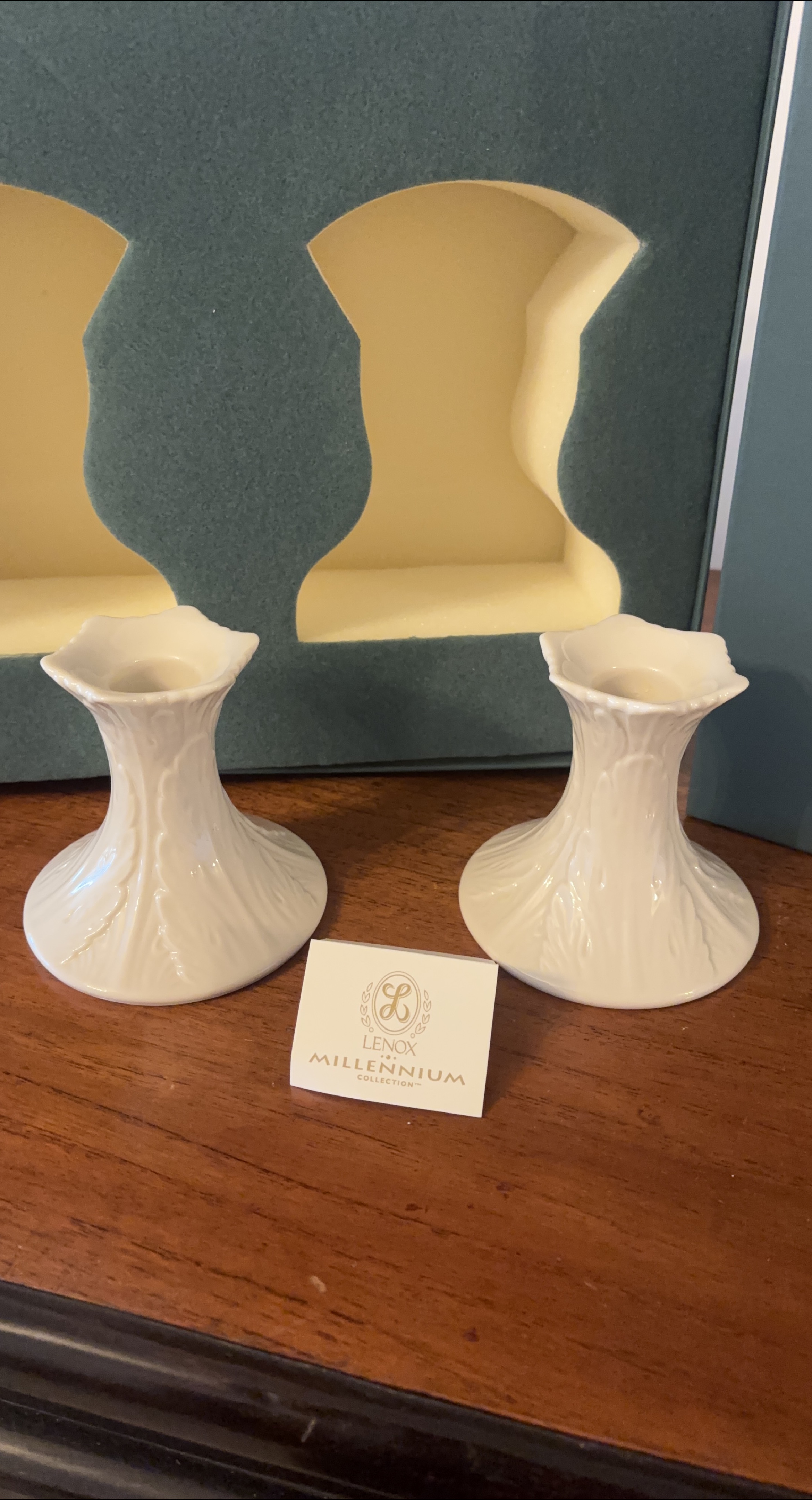 Lenox Millennium Collection Candlestick Holders- New In Bix thumbnail