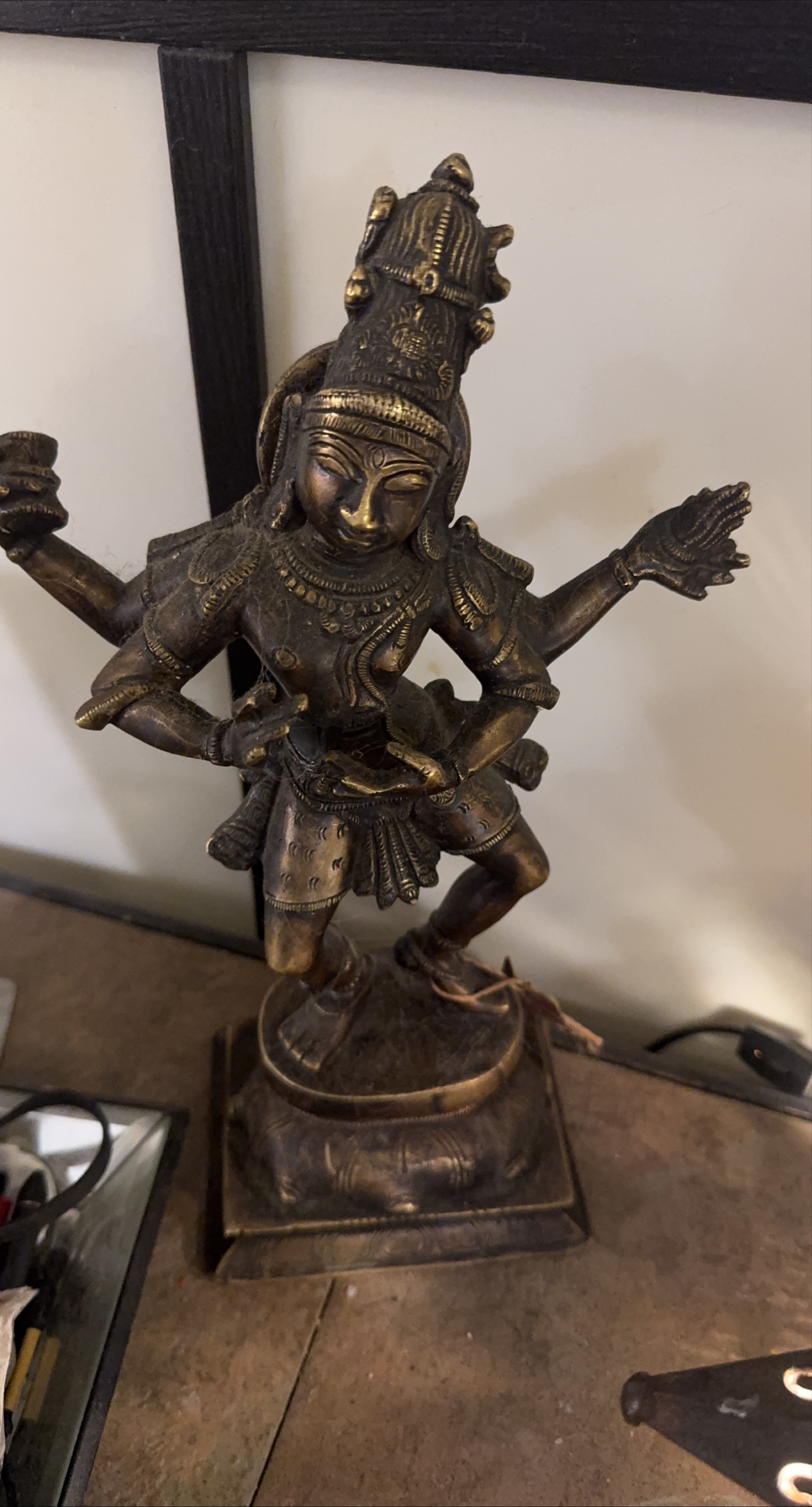 Antique Brass Multi-Armed Statue