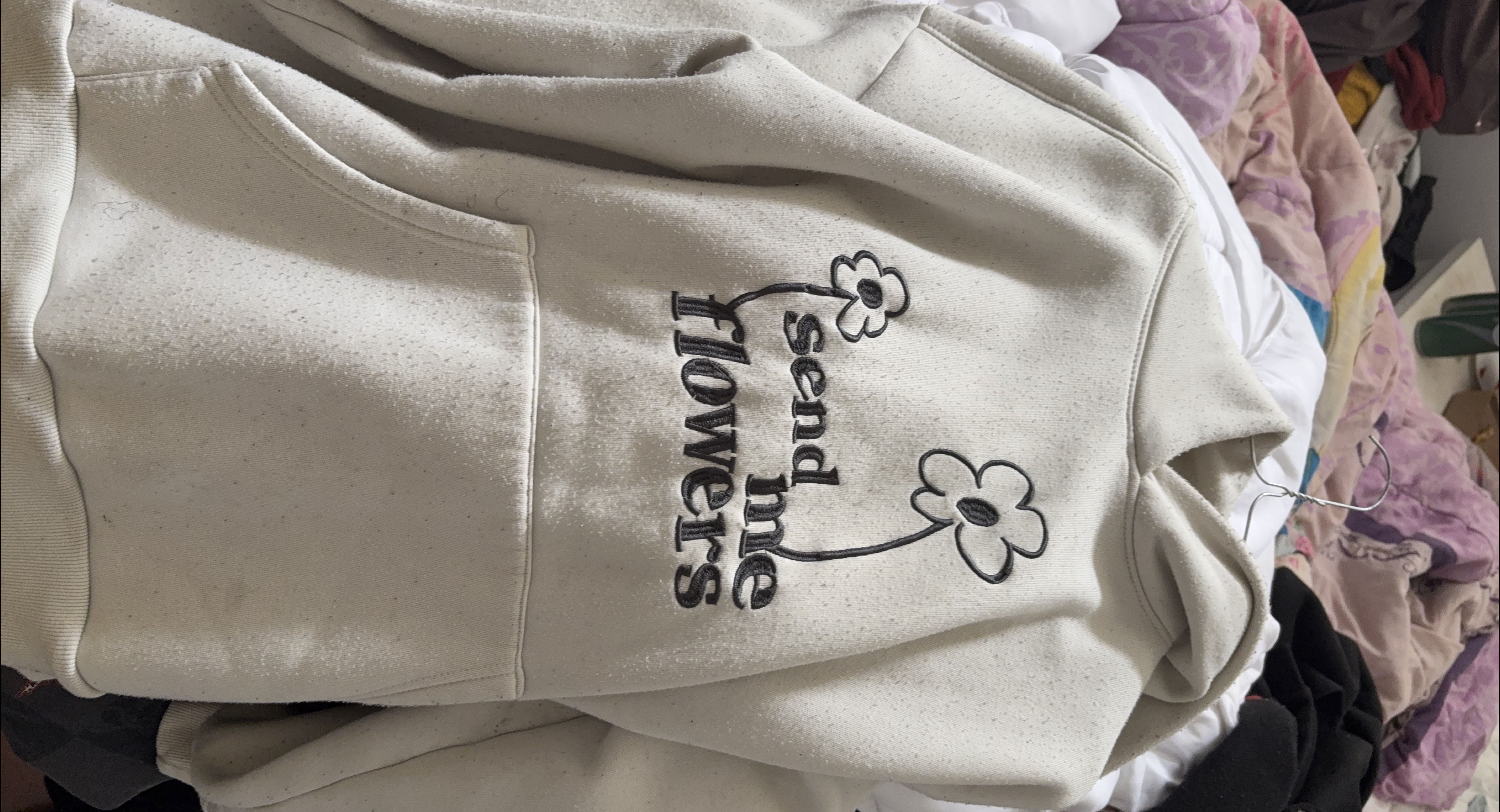 Send Me Flowers Hoodie - Cream thumbnail
