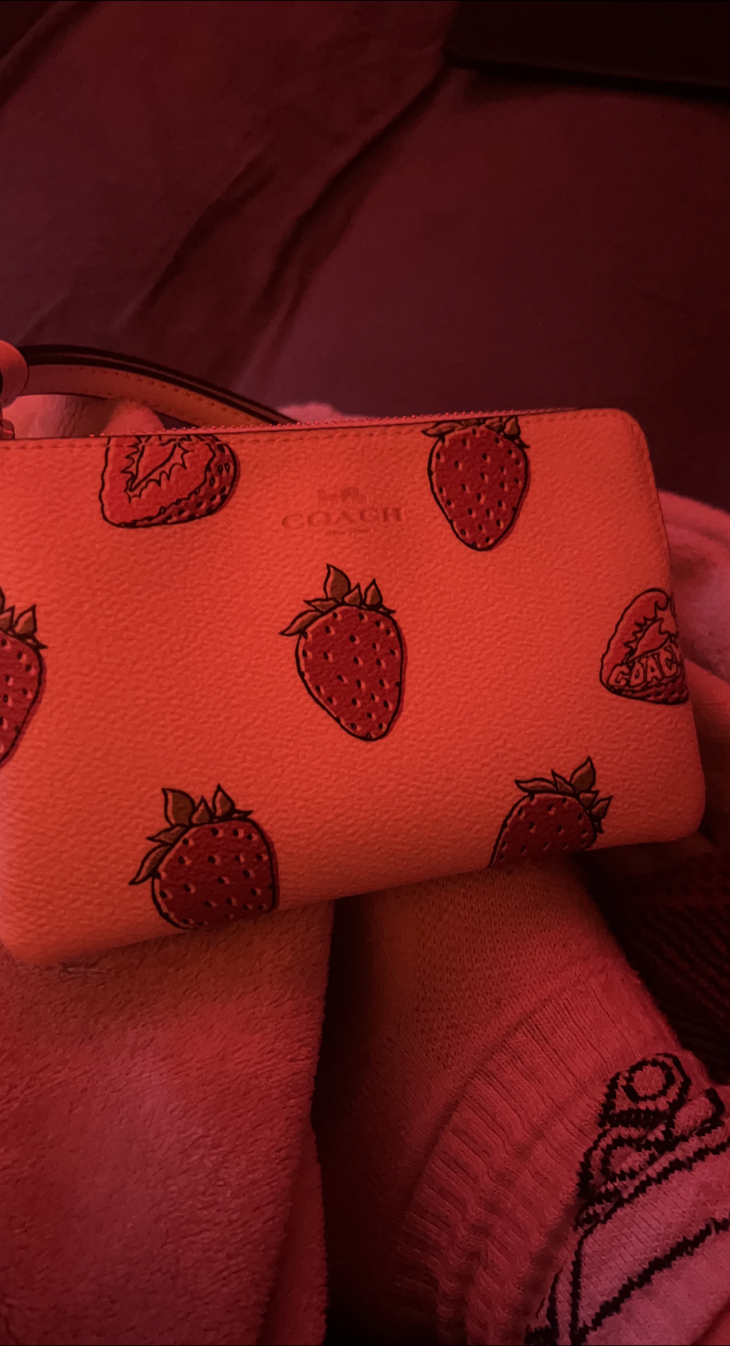 Coach Strawberry Print wallet