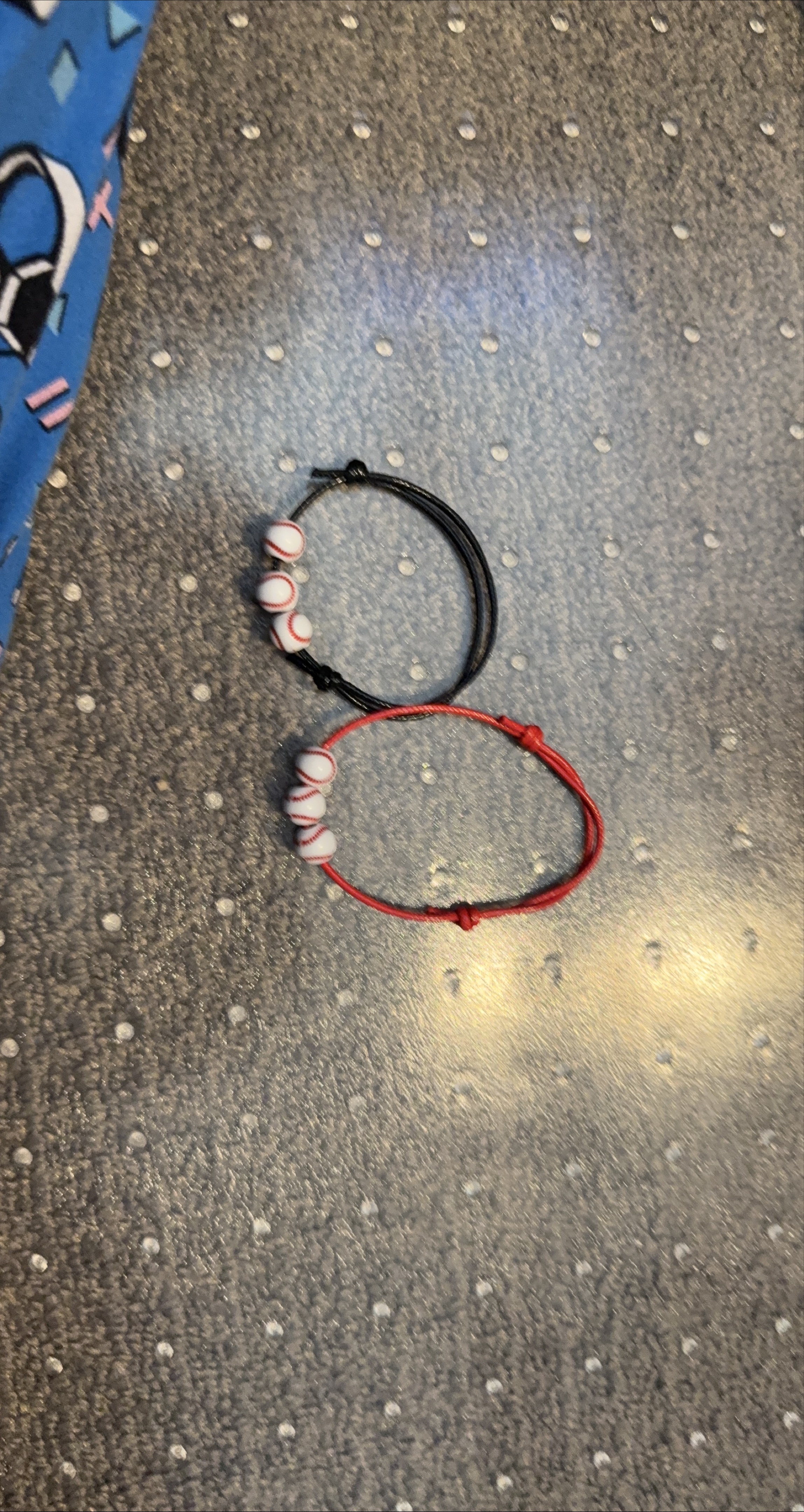 Handmade Baseball Beaded Bracelets thumbnail