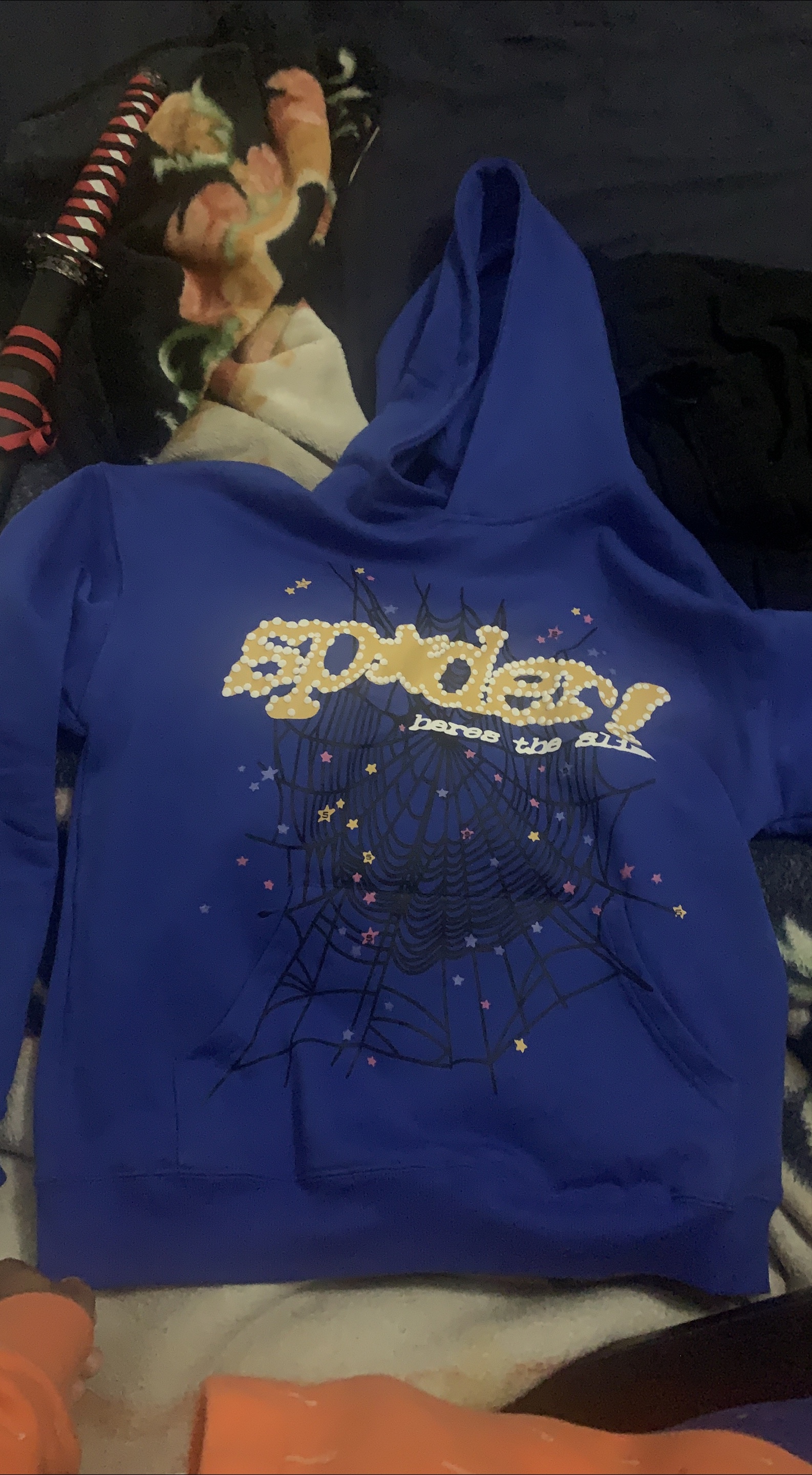 Sp5der Blue Hoodie thumbnail