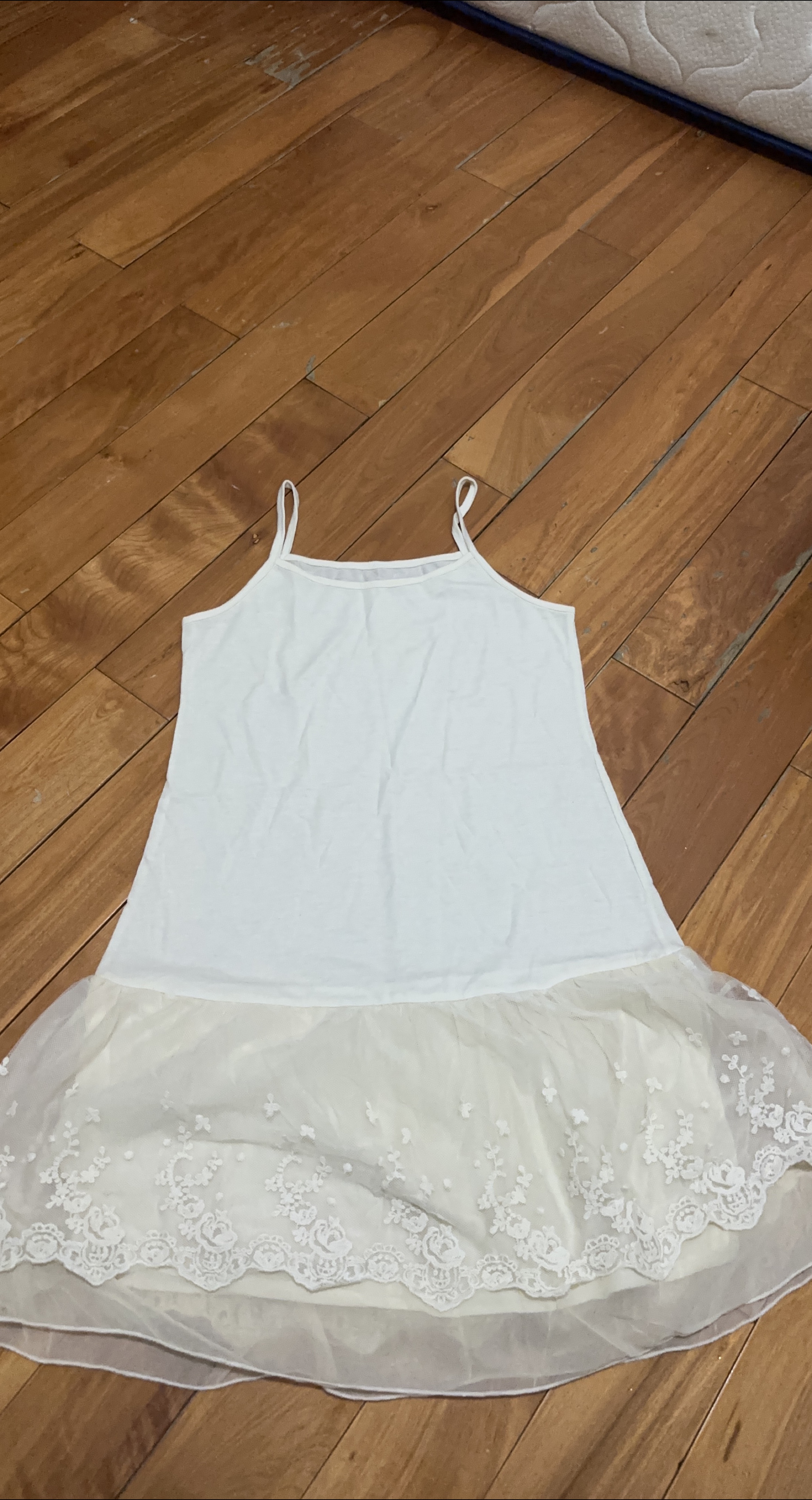 White Dress with Lace Detail