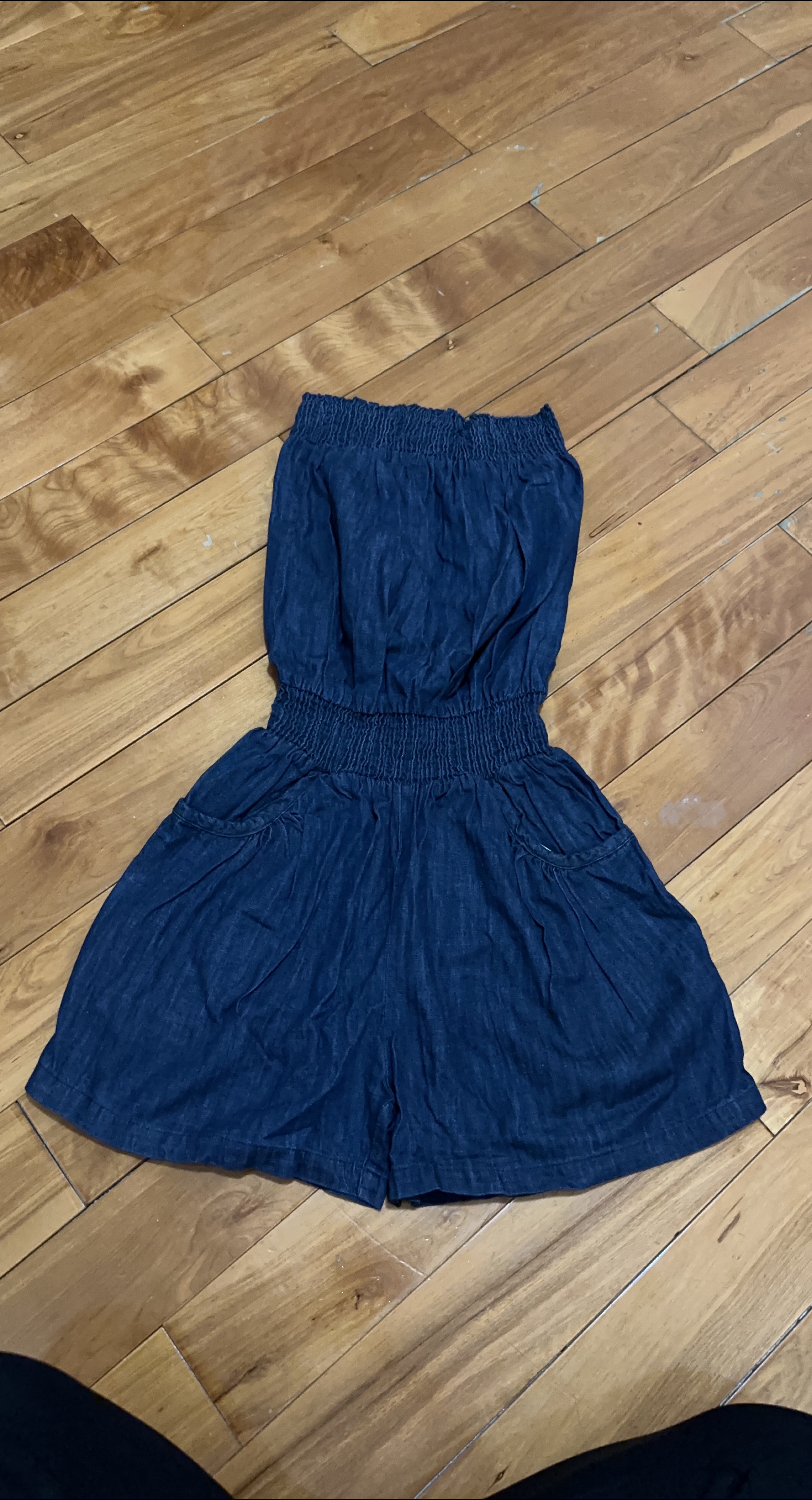 Blue Strapless Romper image indicator(1)