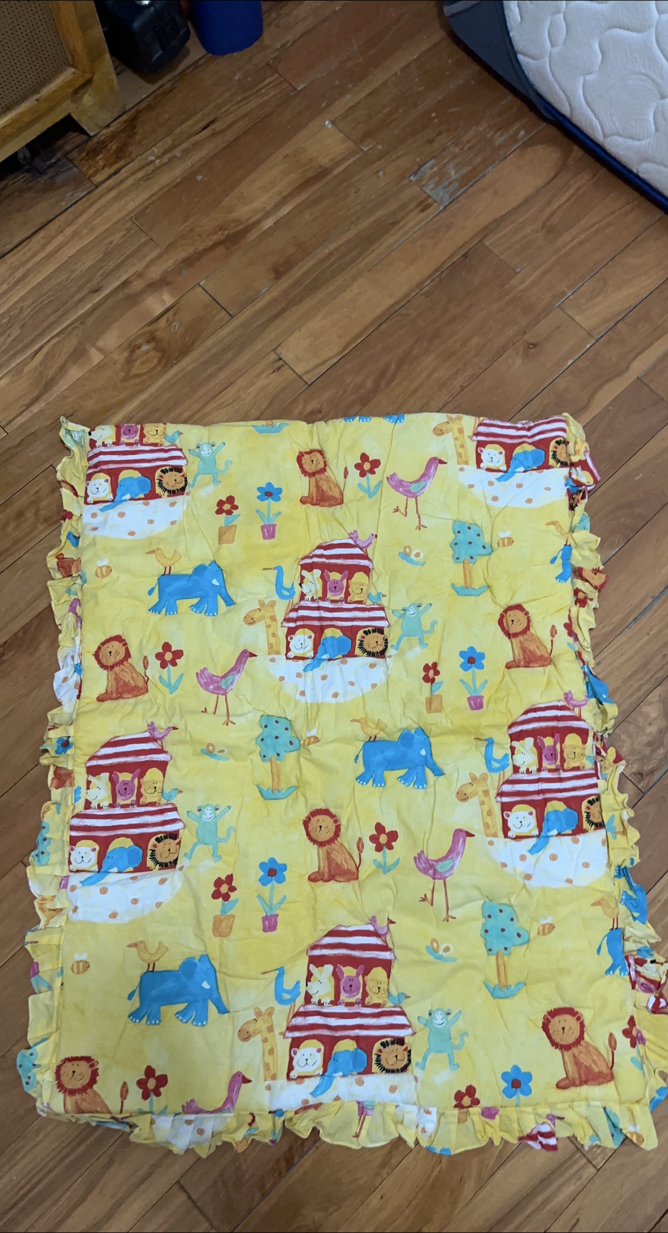 Yellow Animal Print Baby Play Mat