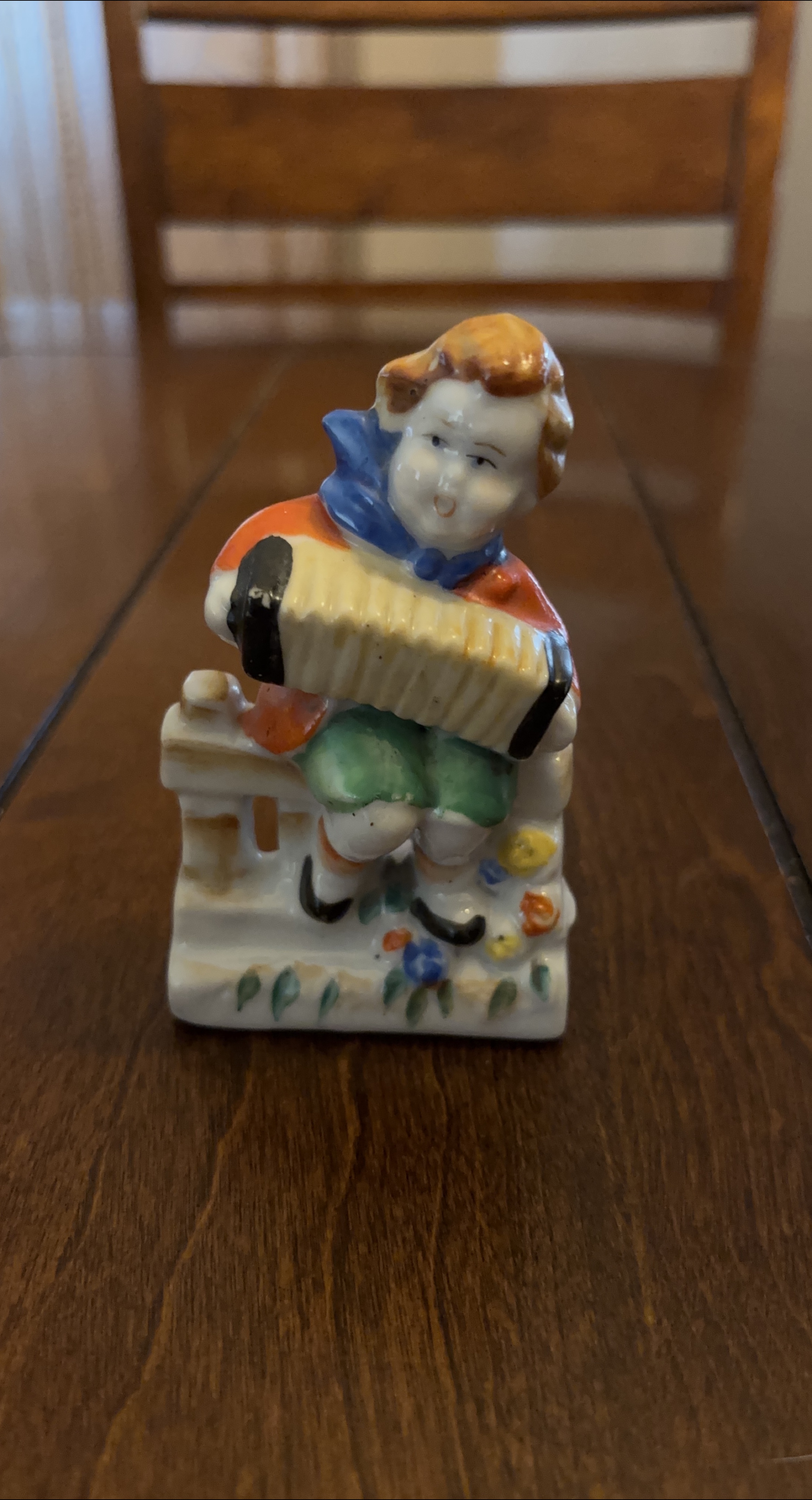Vintage Boy Accordion Porcelain Figurine thumbnail
