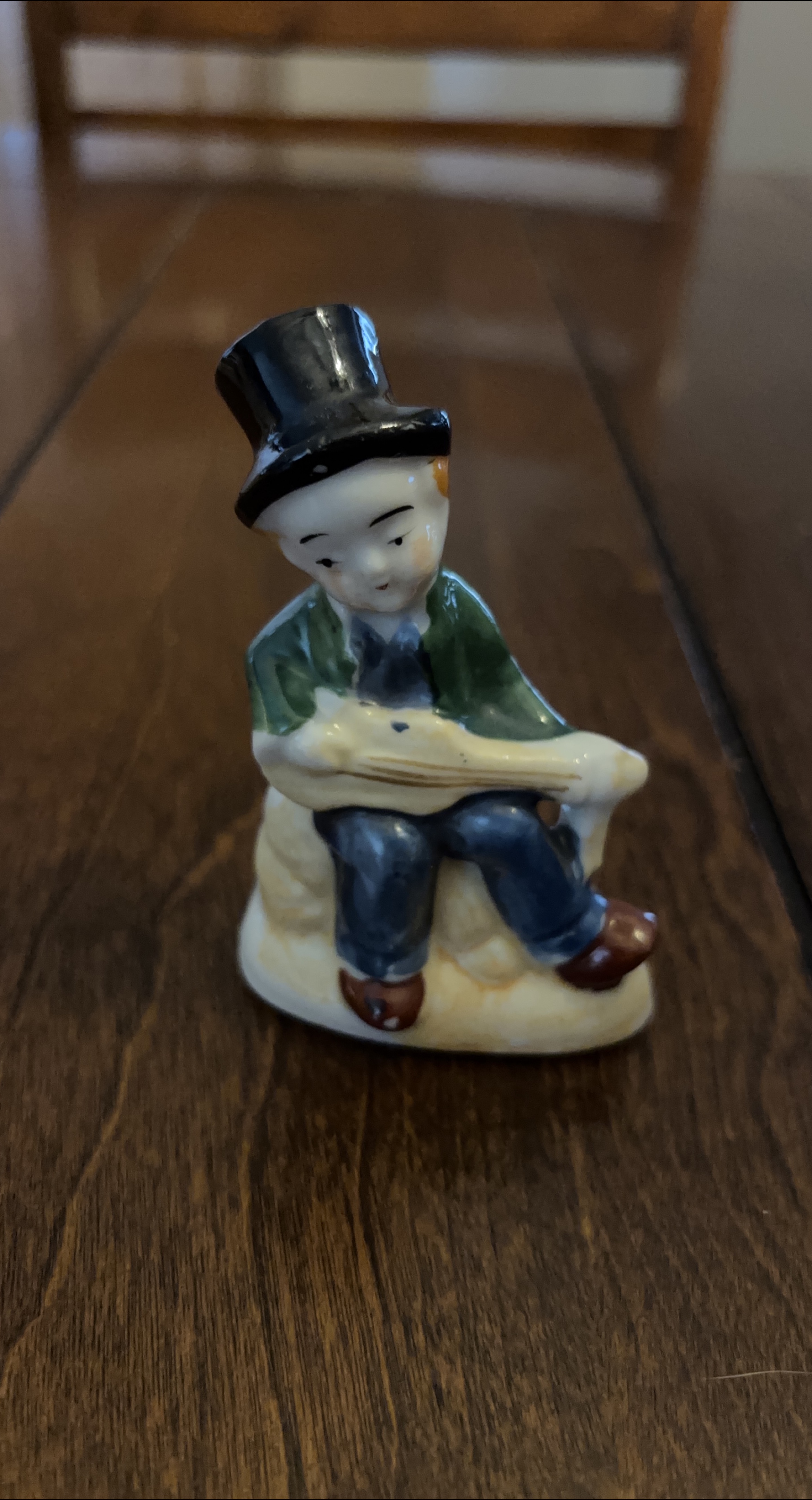 Vintage Ceramic Figurine - Man with Accordion thumbnail