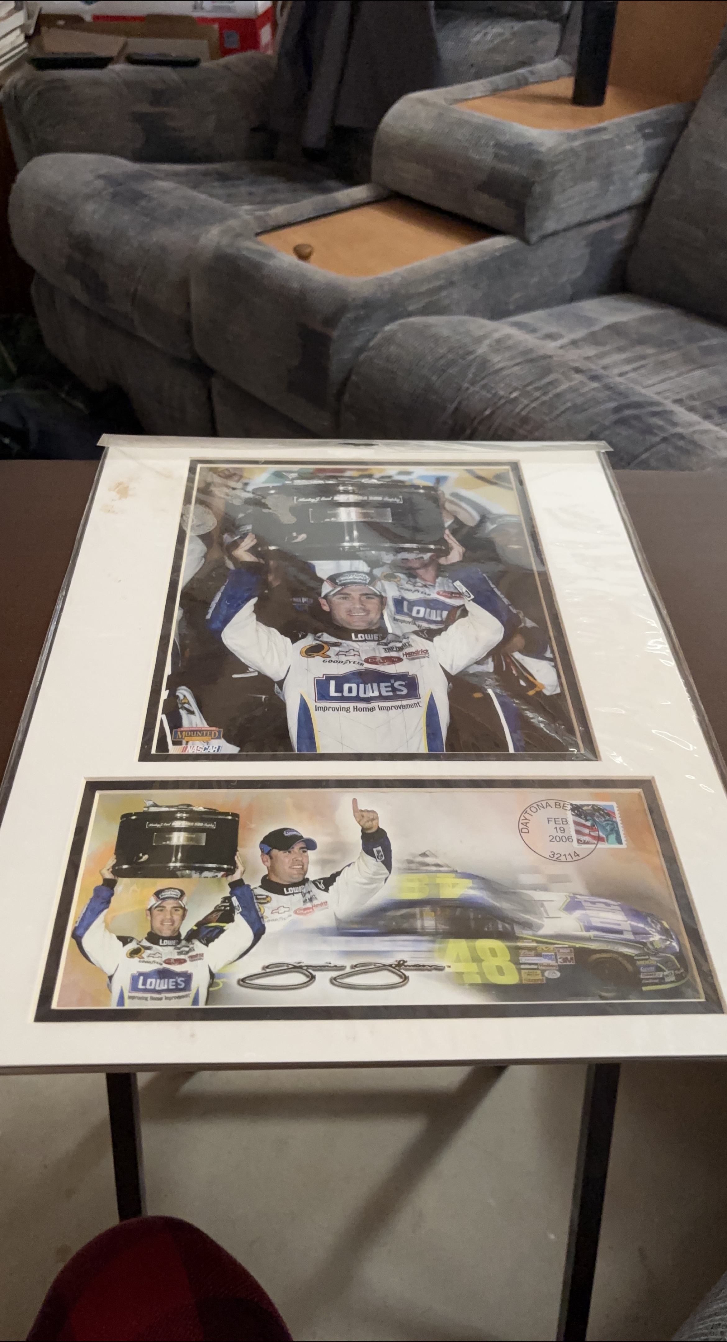 Jimmie Johnson Framed NASCAR Photo thumbnail