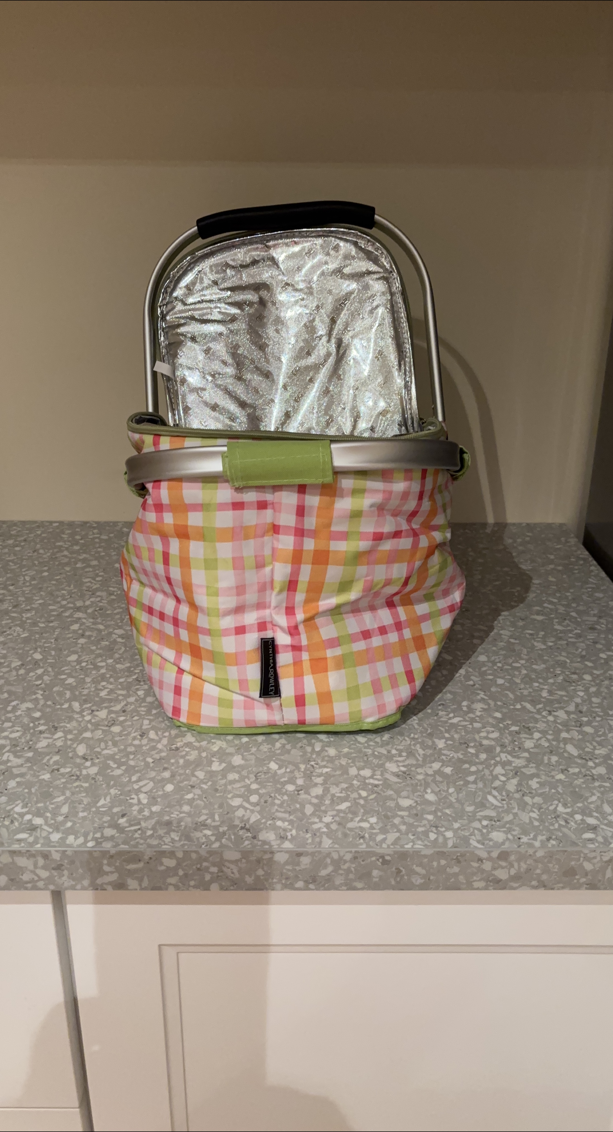 Picnic Time Plaid Cooler Basket thumbnail