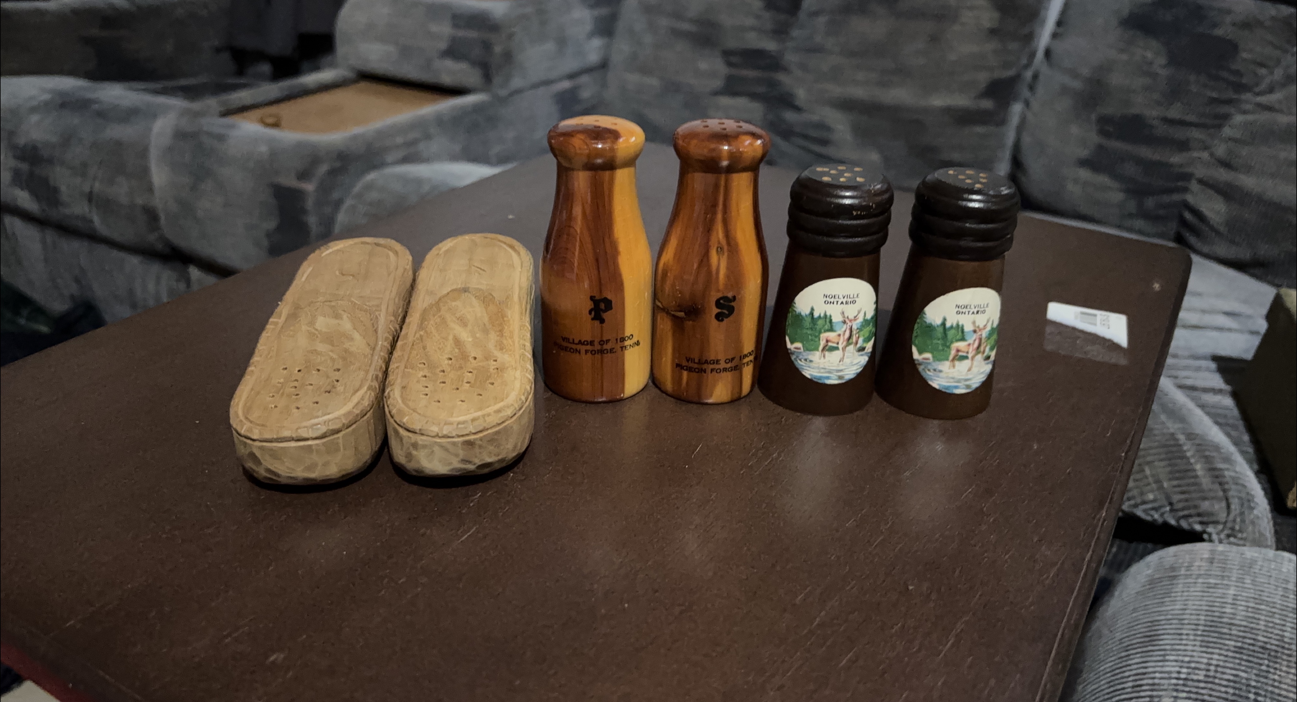 Vintage Salt & Pepper Shakers + Wooden Shoes thumbnail