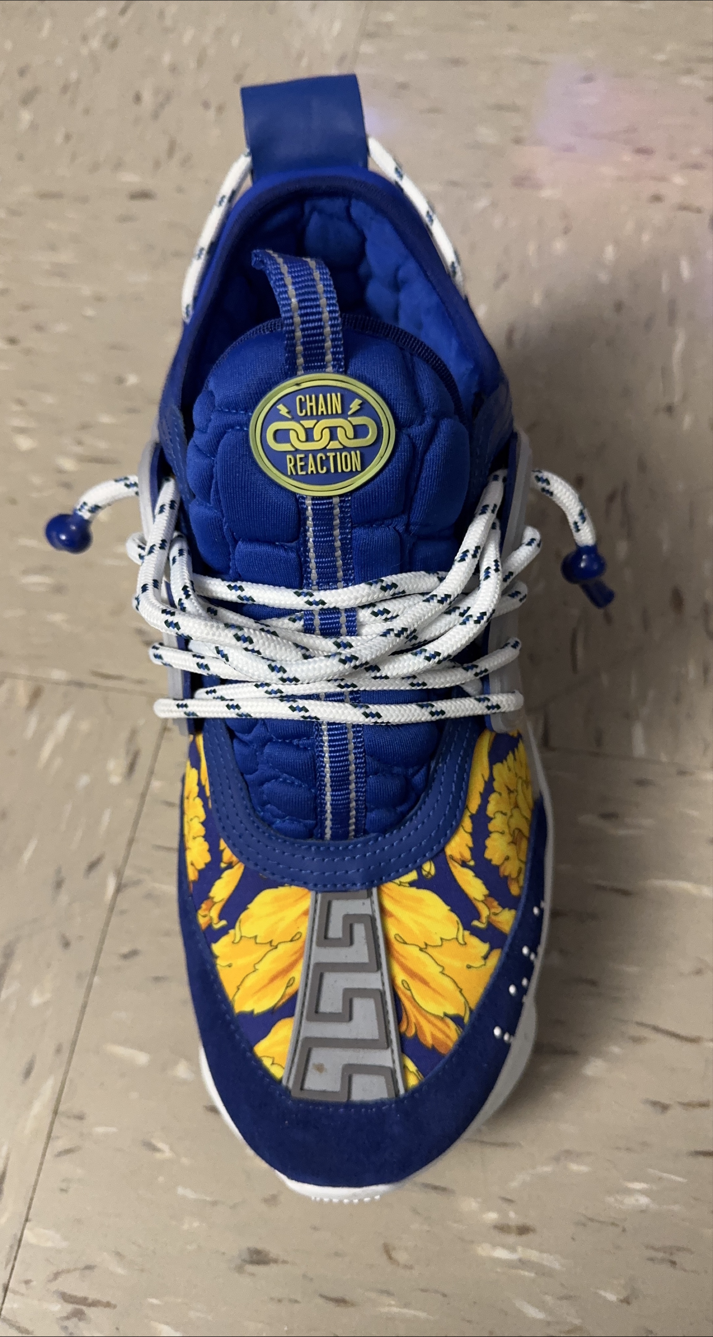 Versace Chain Reaction Blue/Yellow Sneaker thumbnail