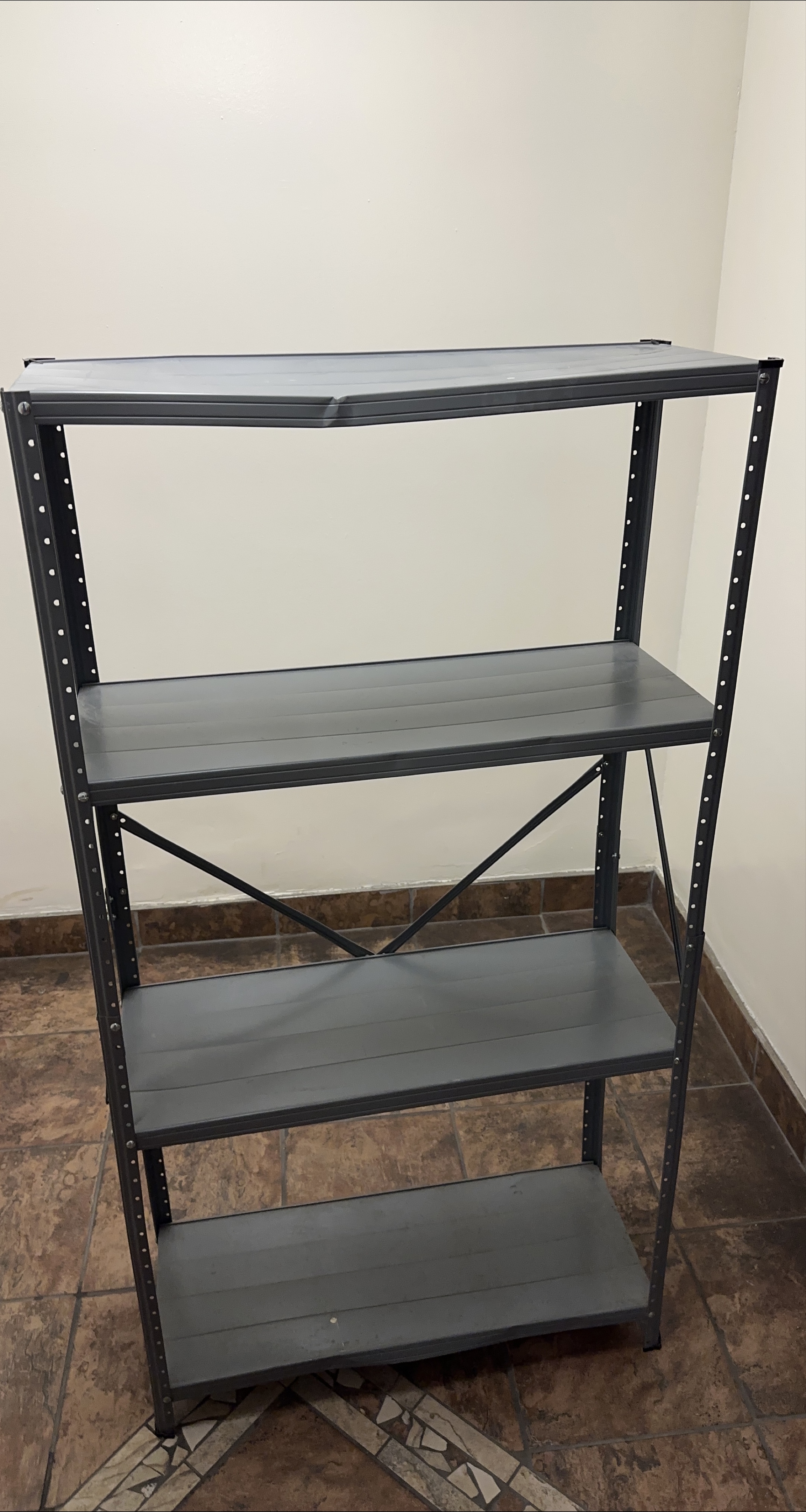 Grey Metal Storage Shelf