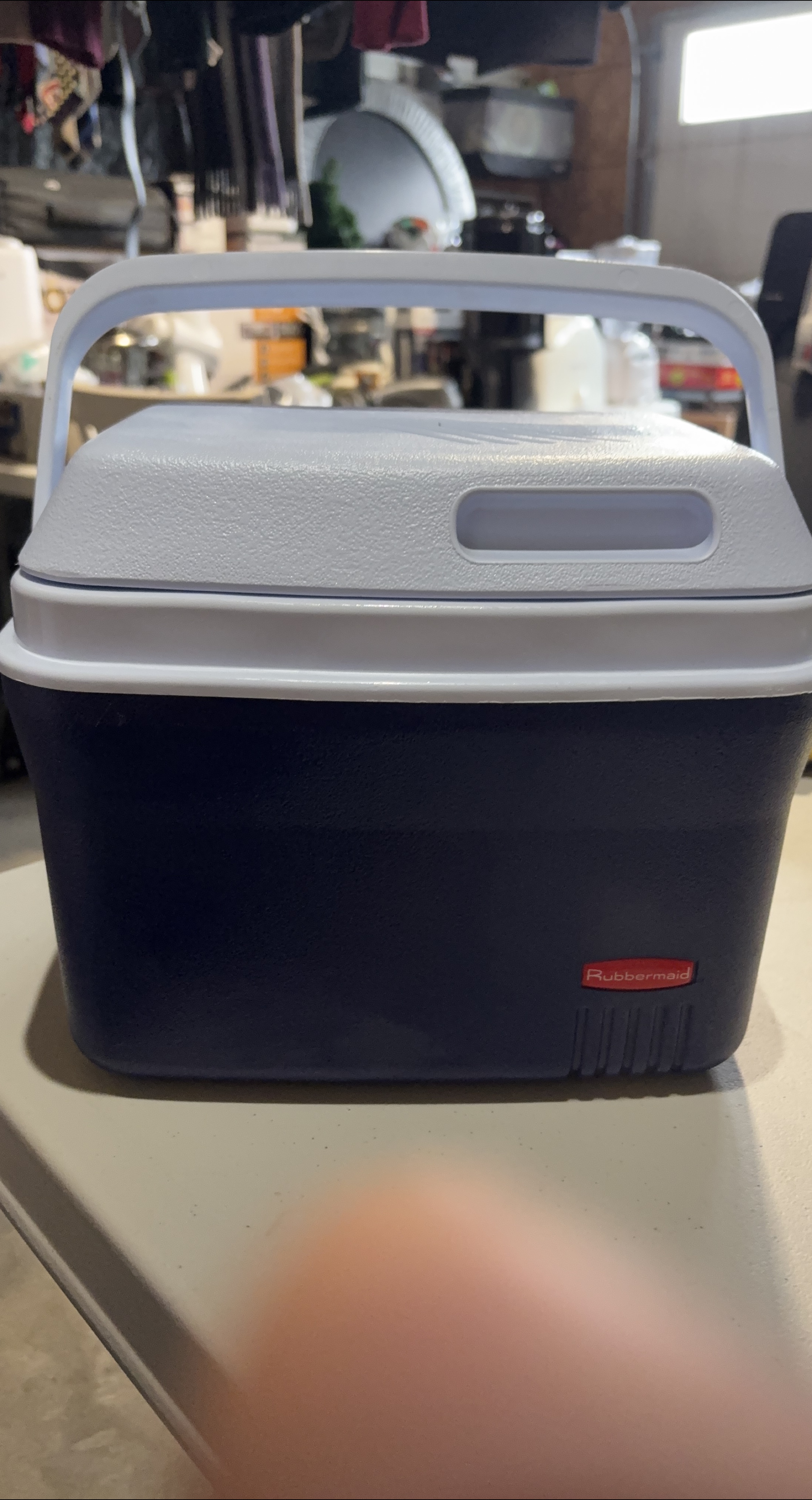 Small Rubbermaid Cooler - Blue and White thumbnail