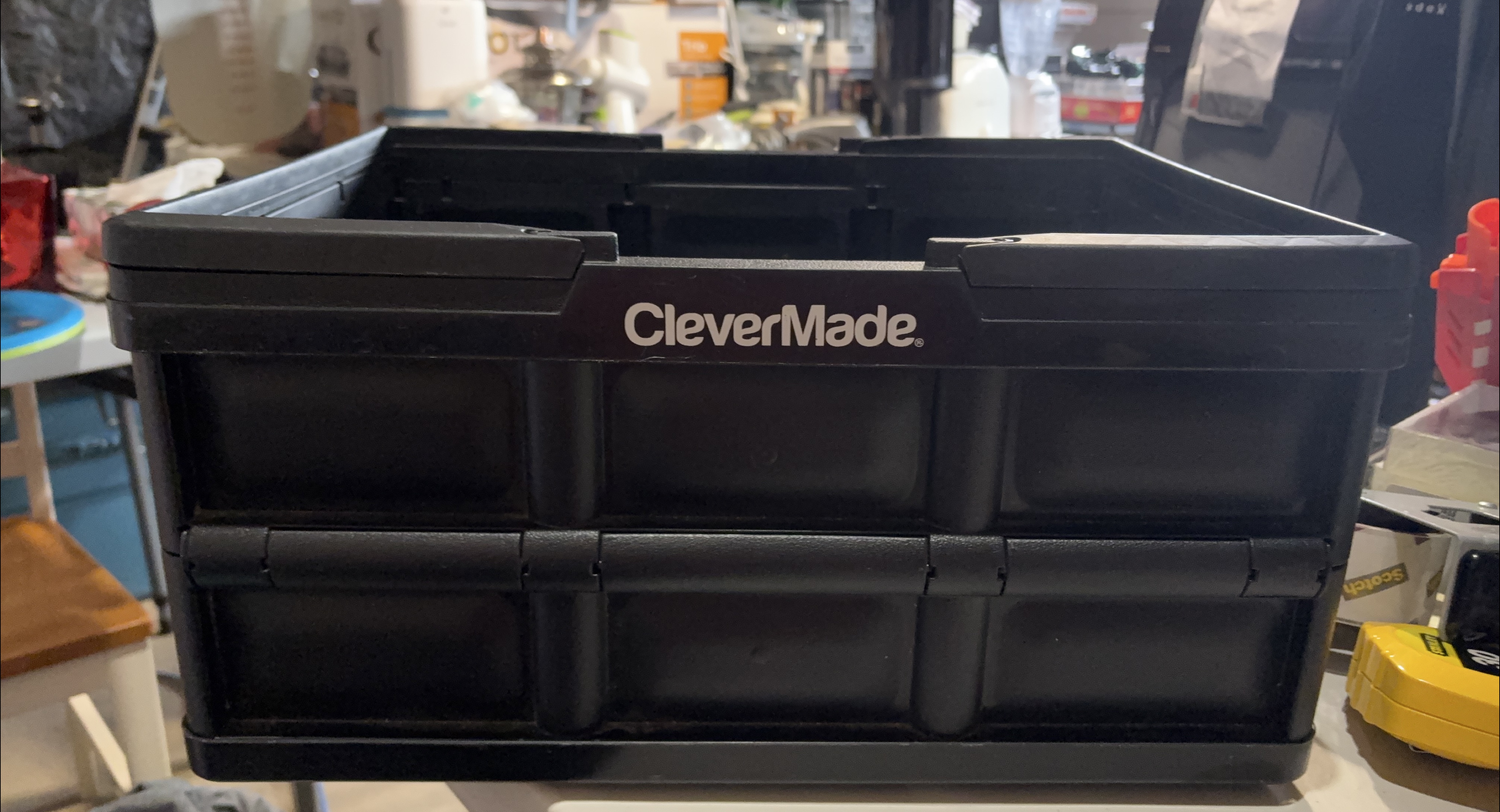 CleverMade Collapsible Storage Bin - Black thumbnail