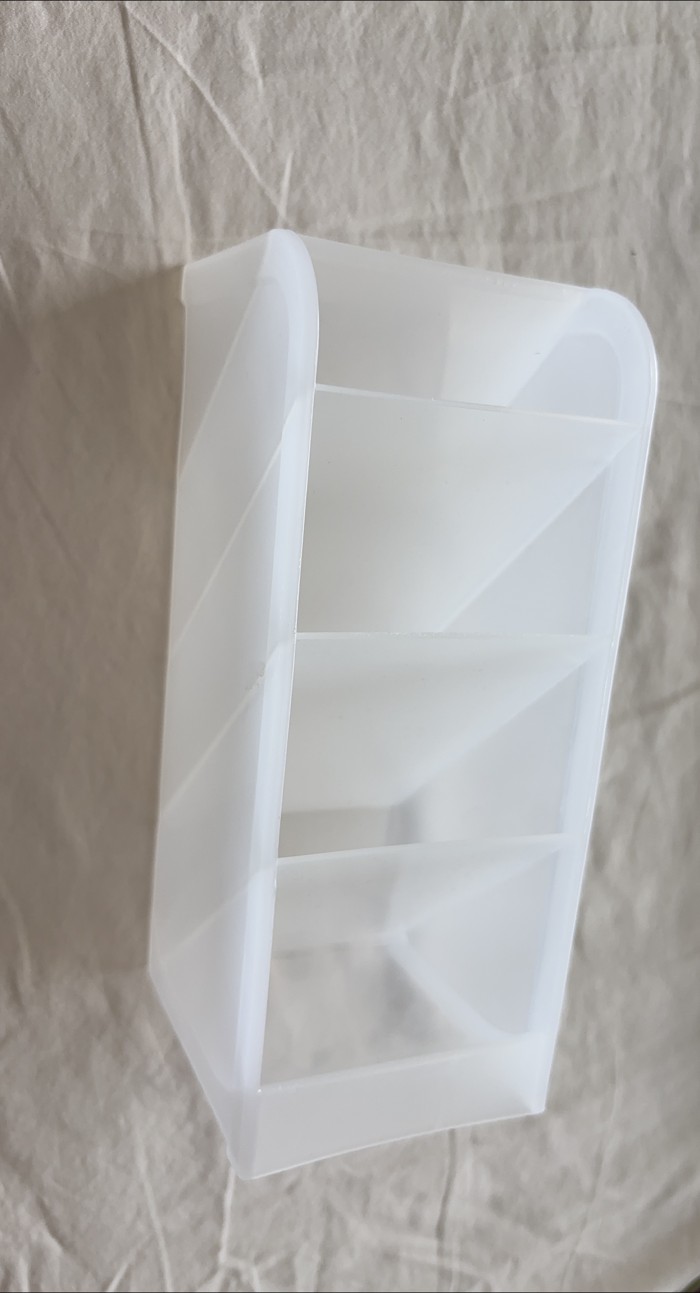 White Desk Organizer for pens, pencils thumbnail