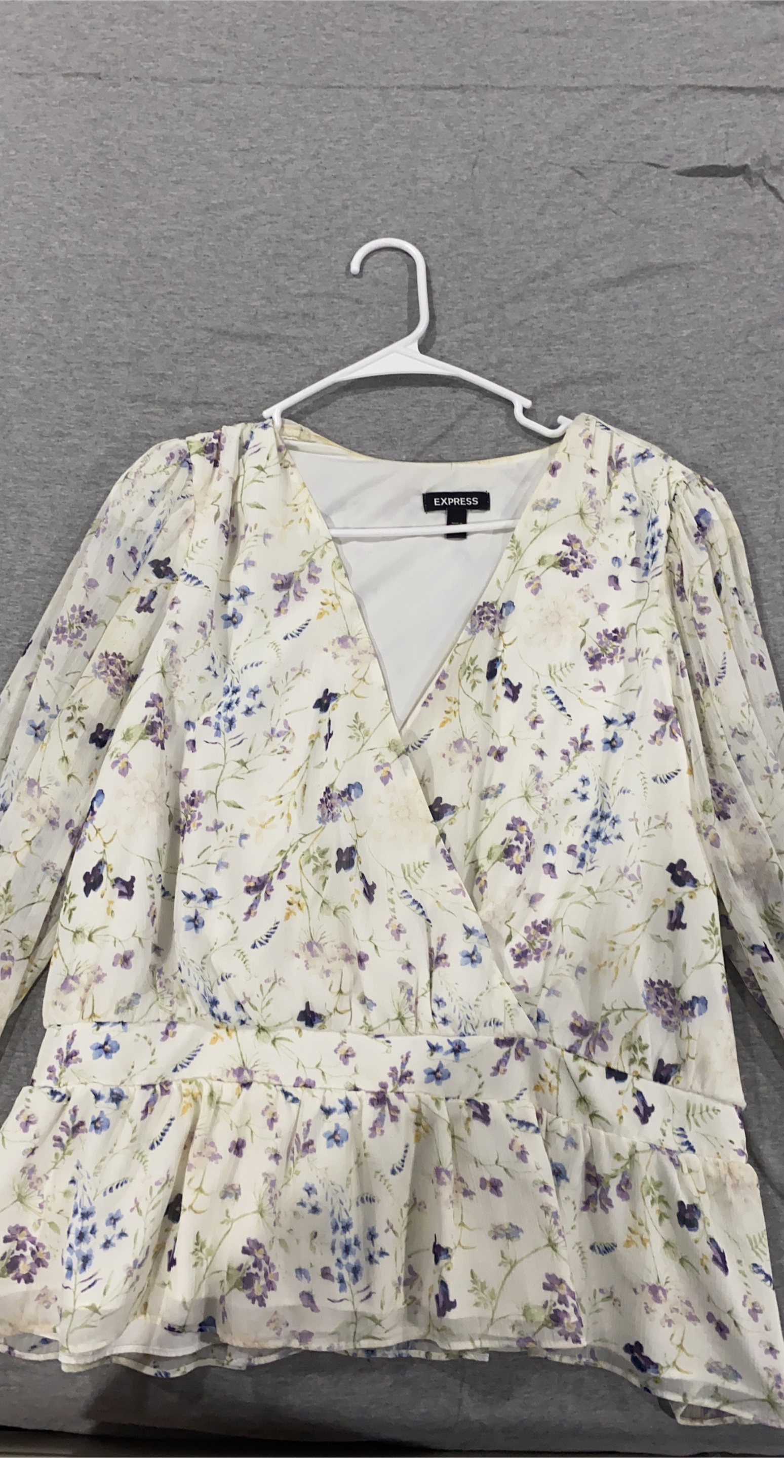 Express Floral Print Wrap Dress thumbnail