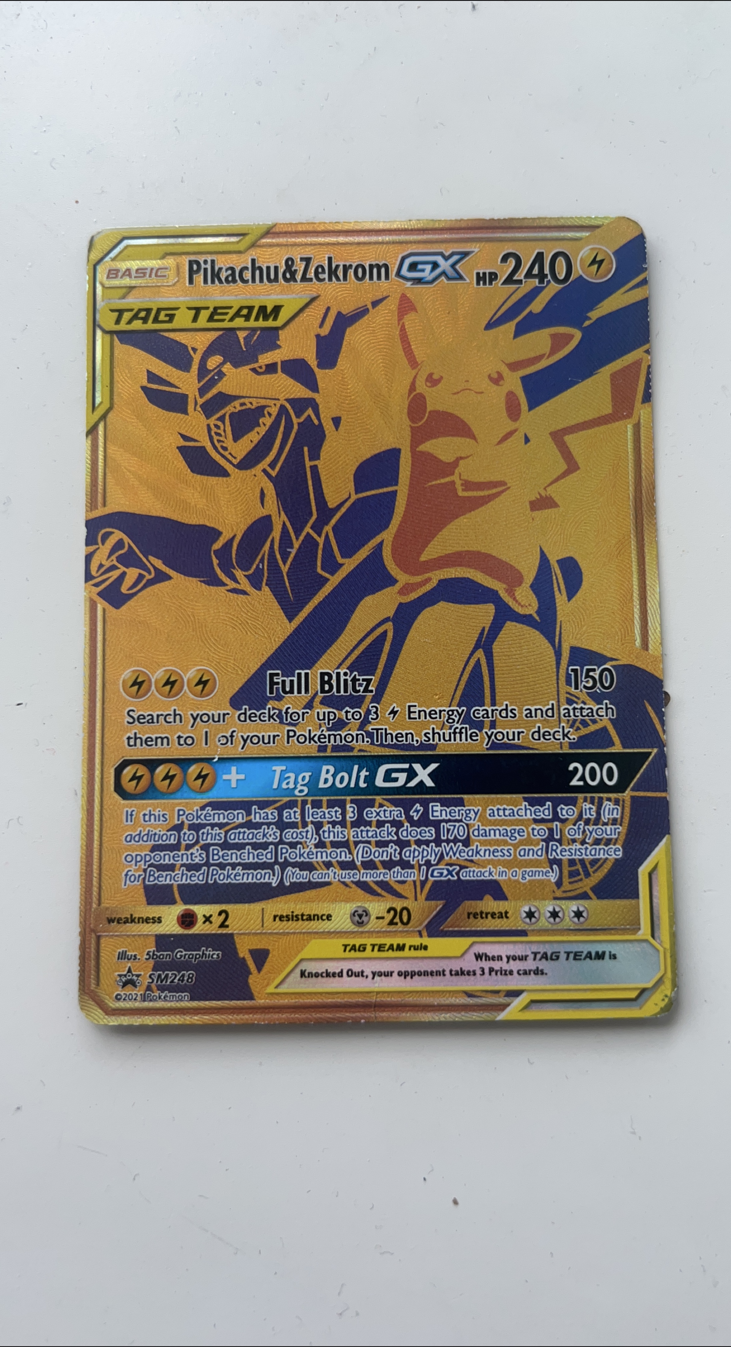 Pikachu & Zekrom GX Tag Team Pokemon Card thumbnail