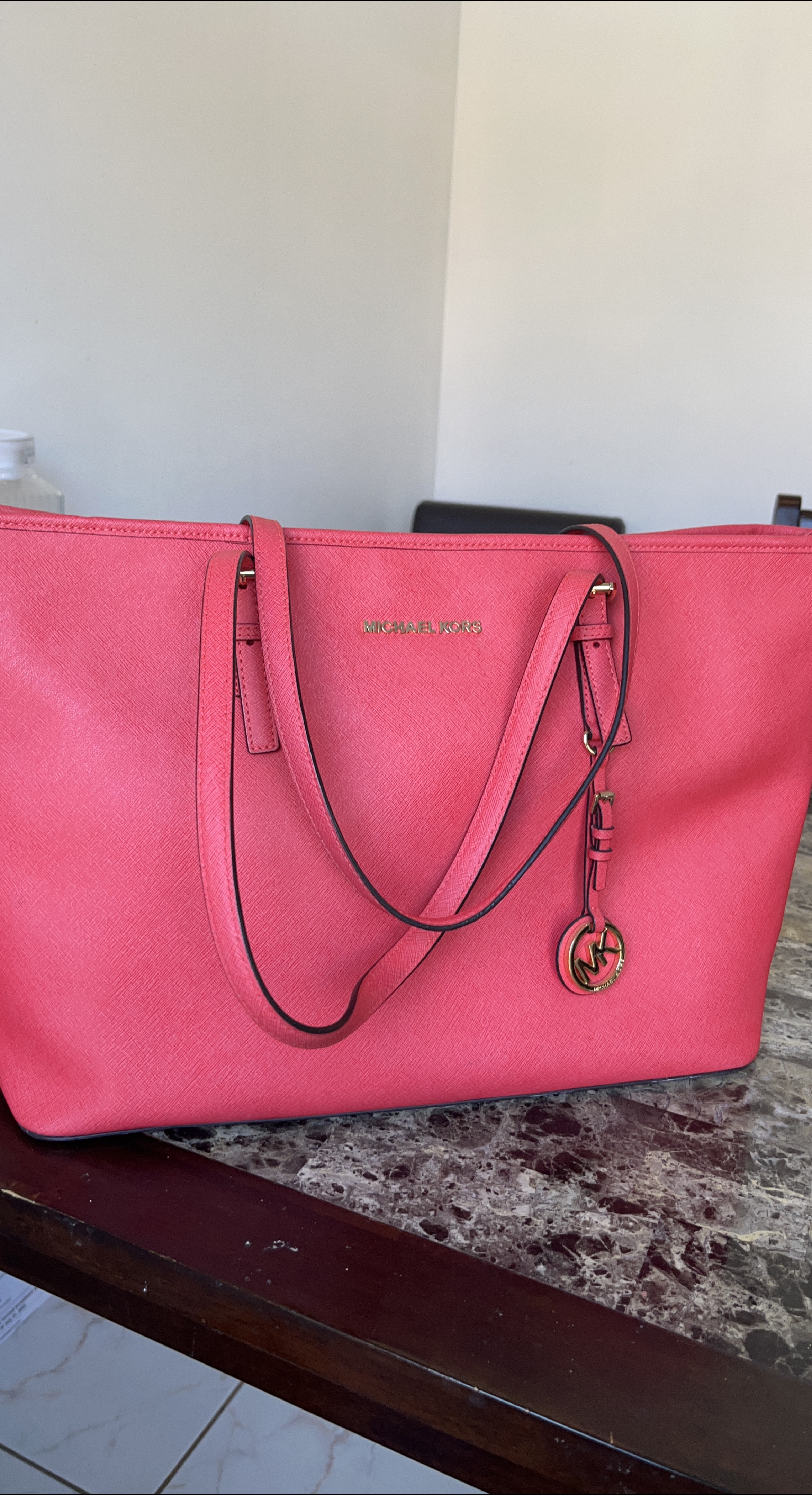 Michael Kors Pink Tote Bag thumbnail