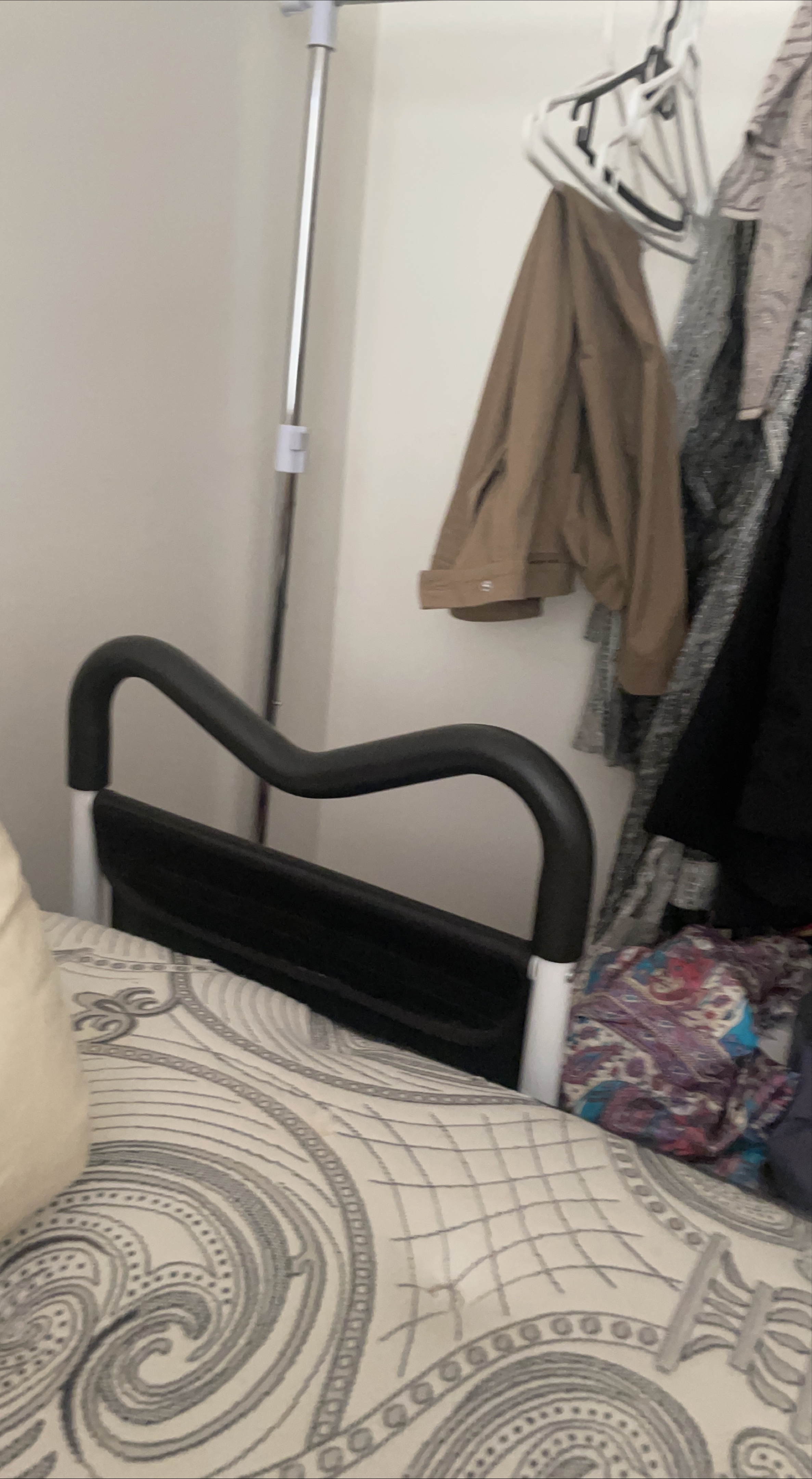 Side bed assistance rail