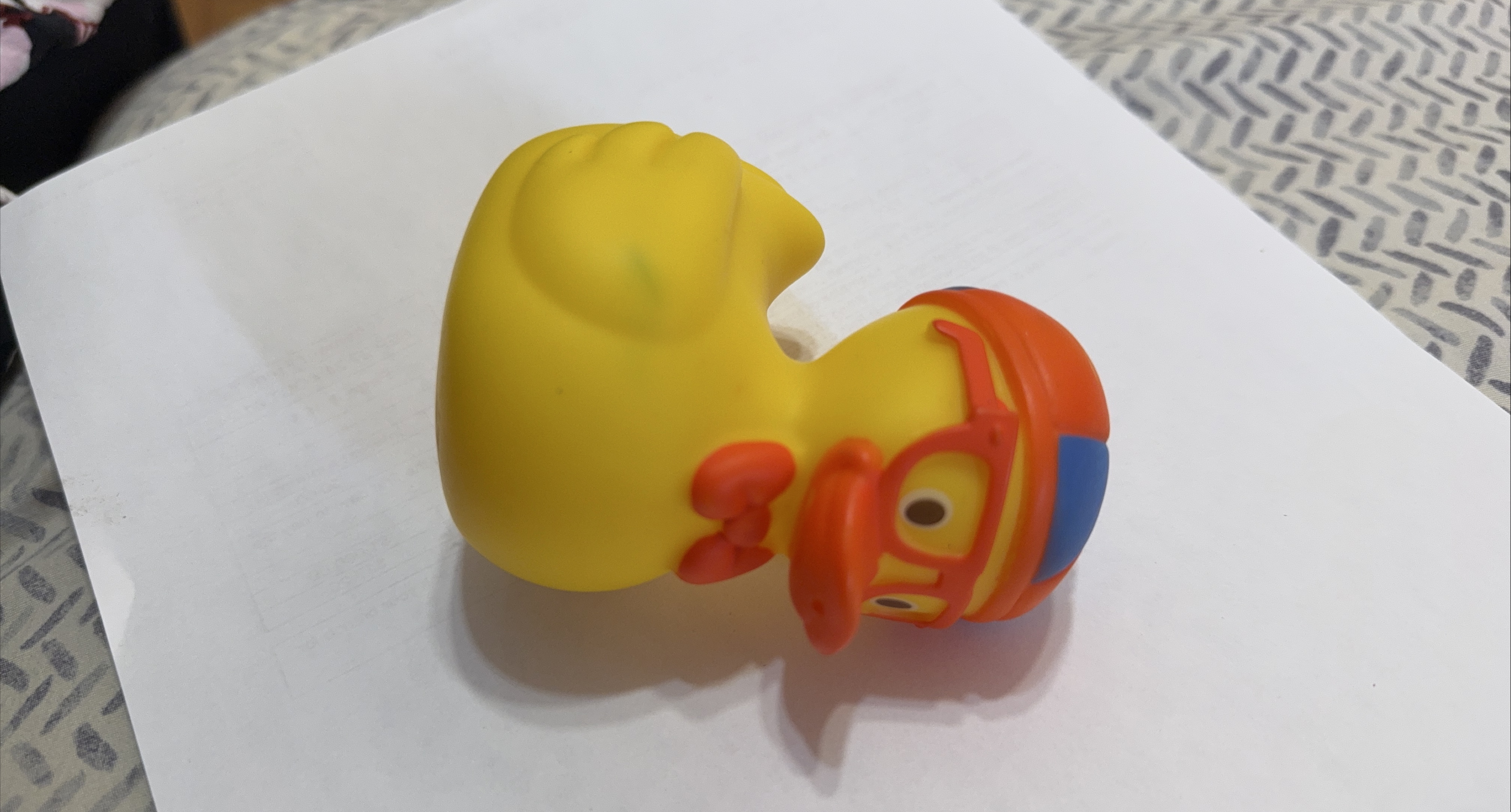 Yellow Rubber Duck Toy with Goggles thumbnail