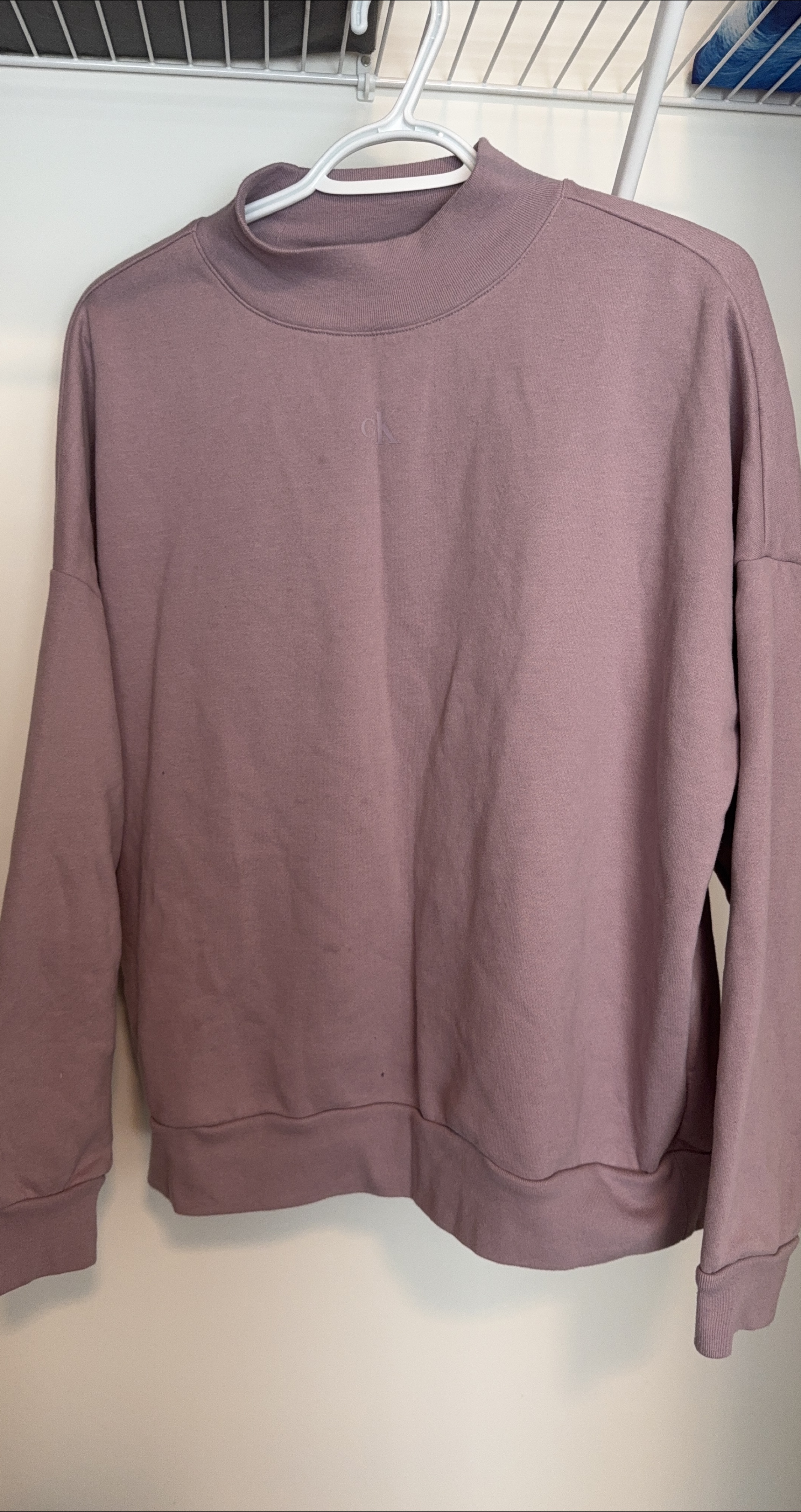 Calvin Klein Mock Neck Sweatshirt - Mauve thumbnail