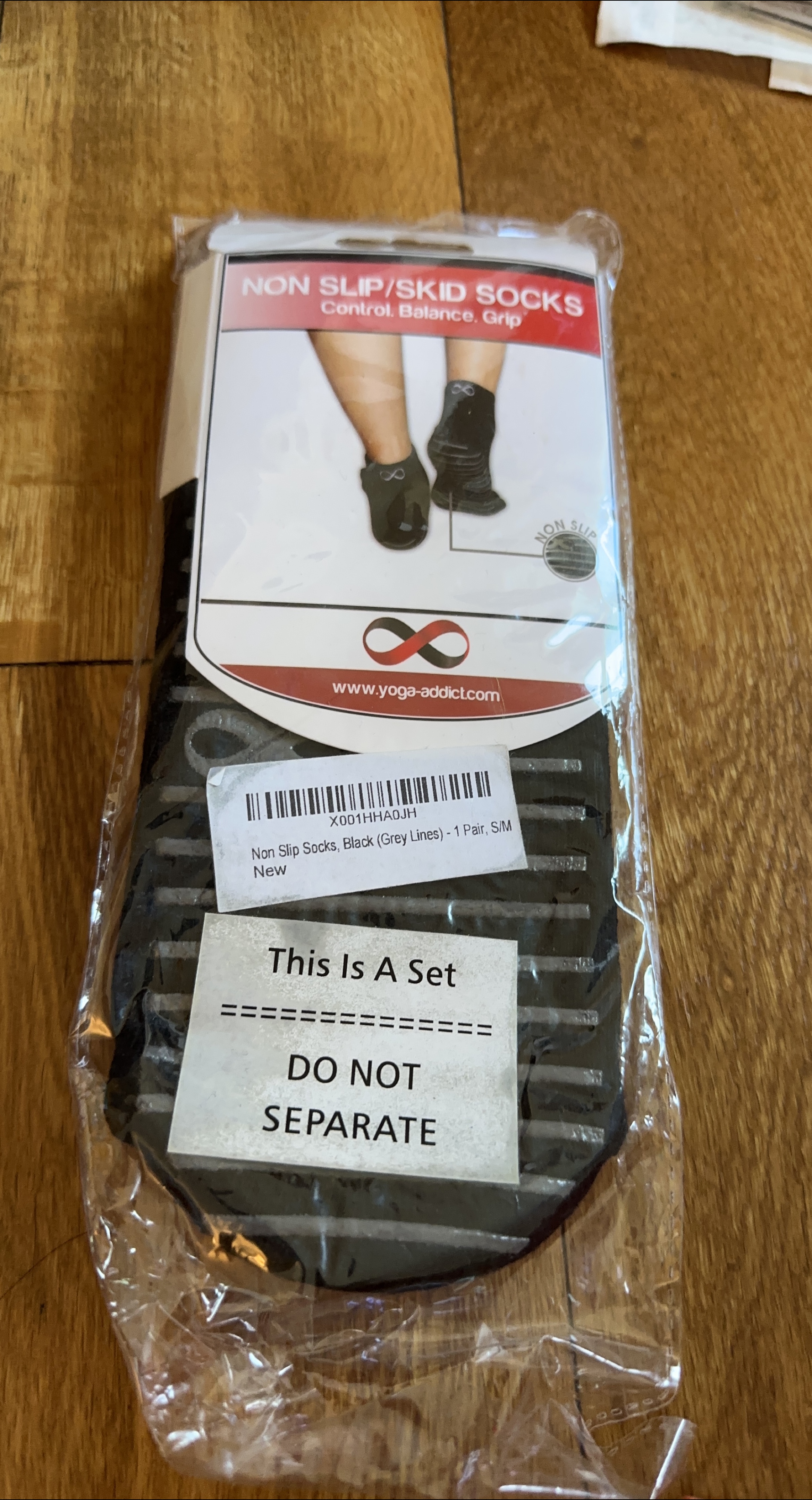 New Yoga-Addict Non Slip/Skid Socks S/M thumbnail