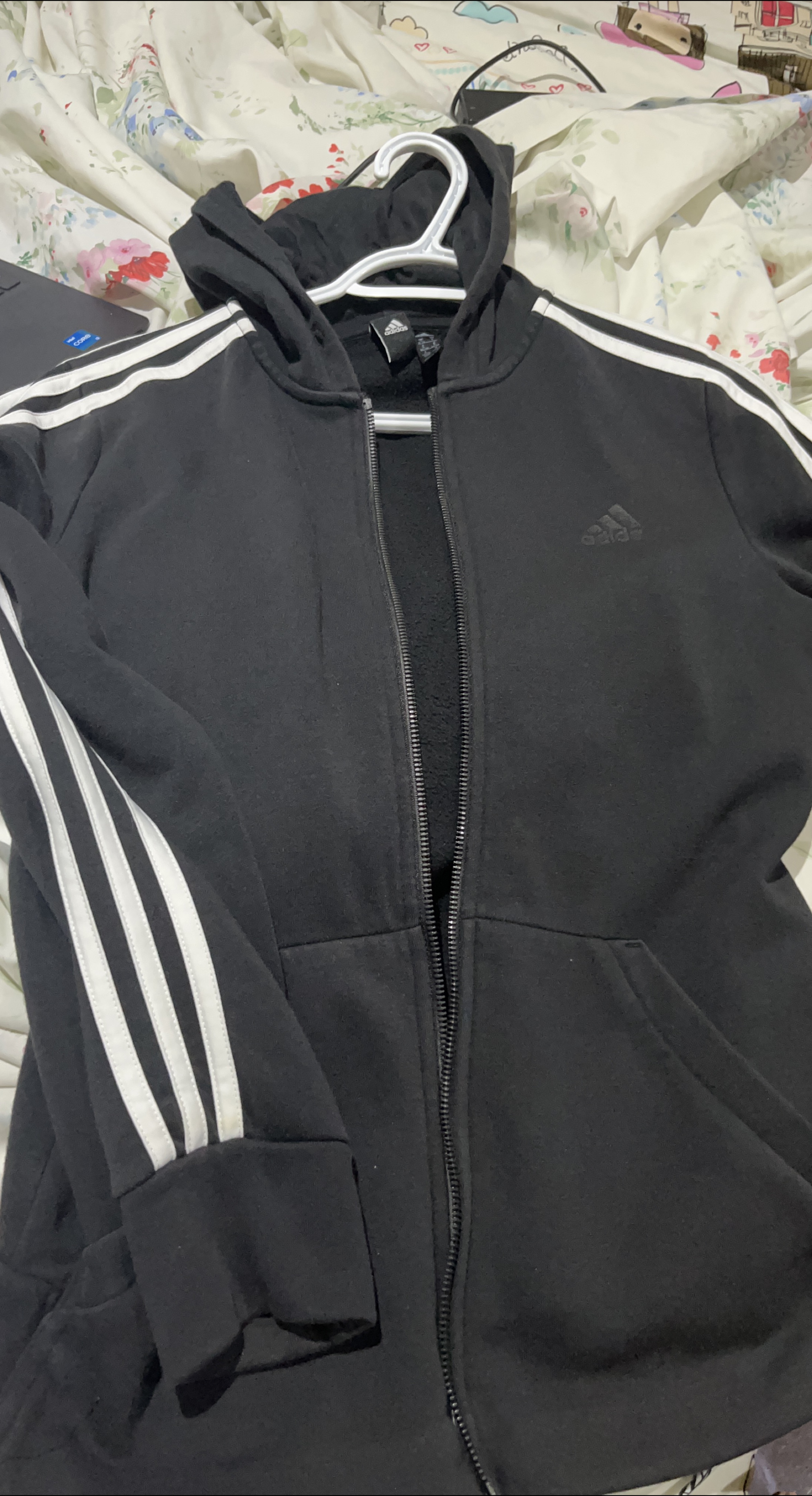 Adidas Black Full Zip Hoodie thumbnail