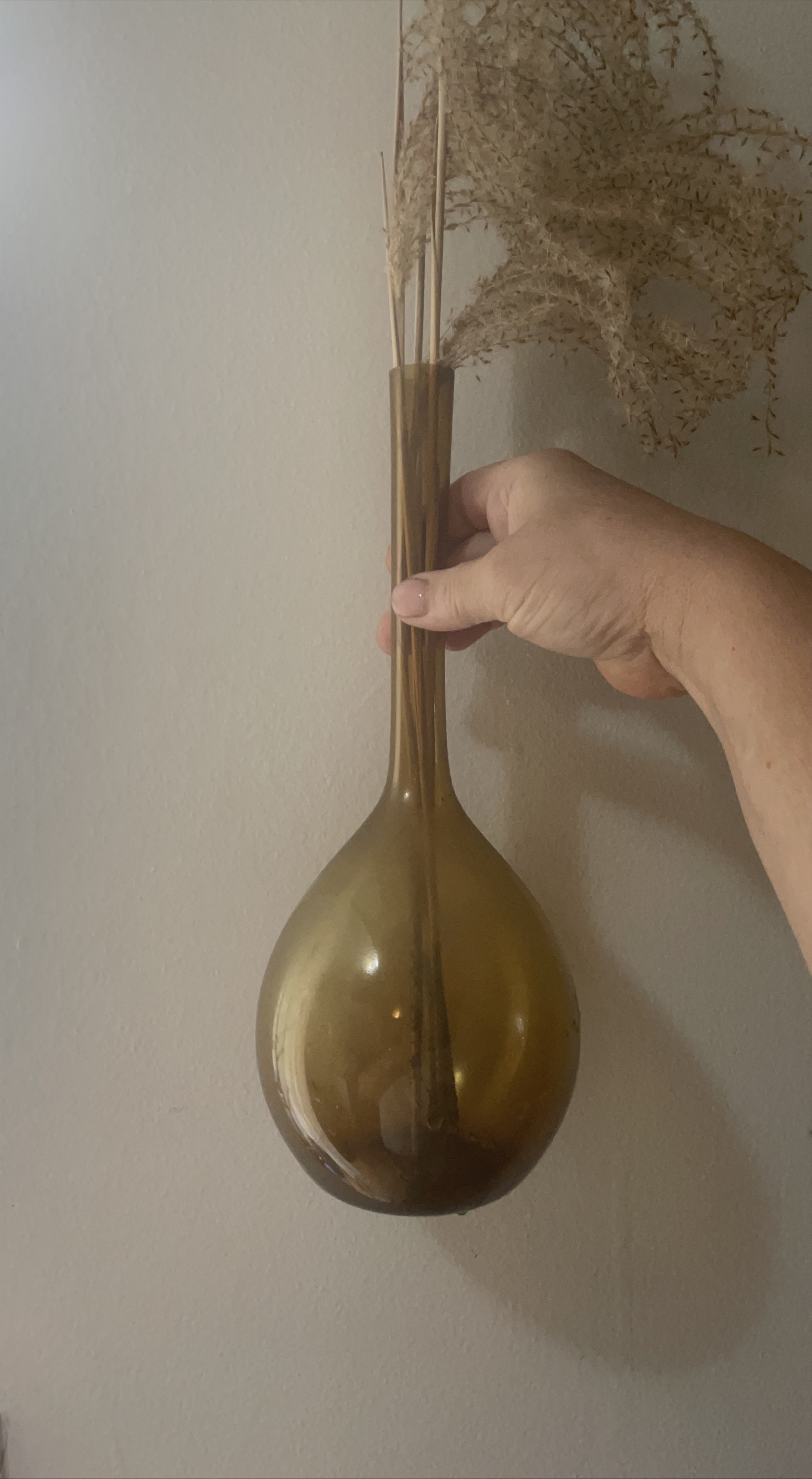 Brown Glass Vase for Home Decor thumbnail
