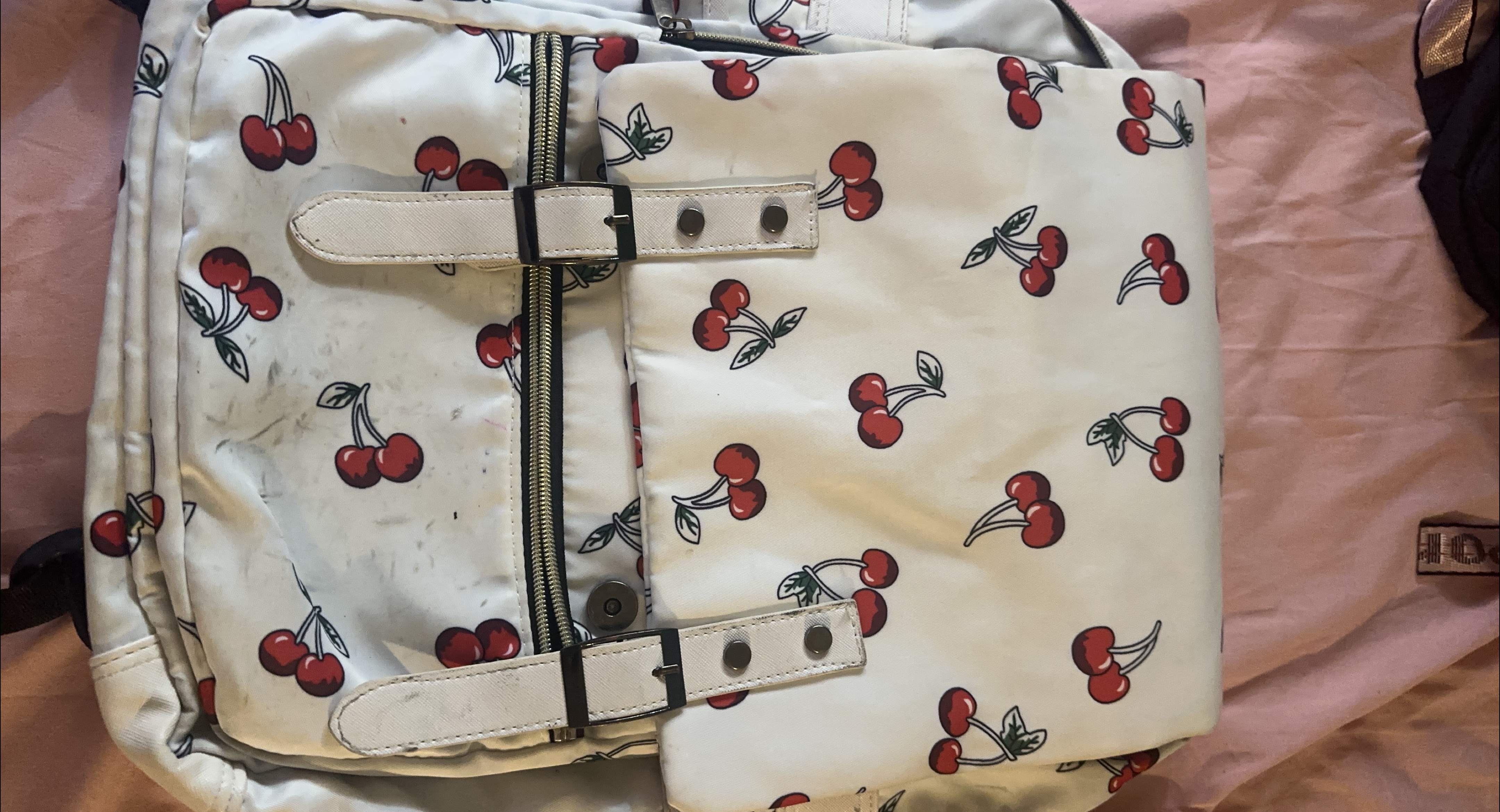 Cherry Print Backpack thumbnail